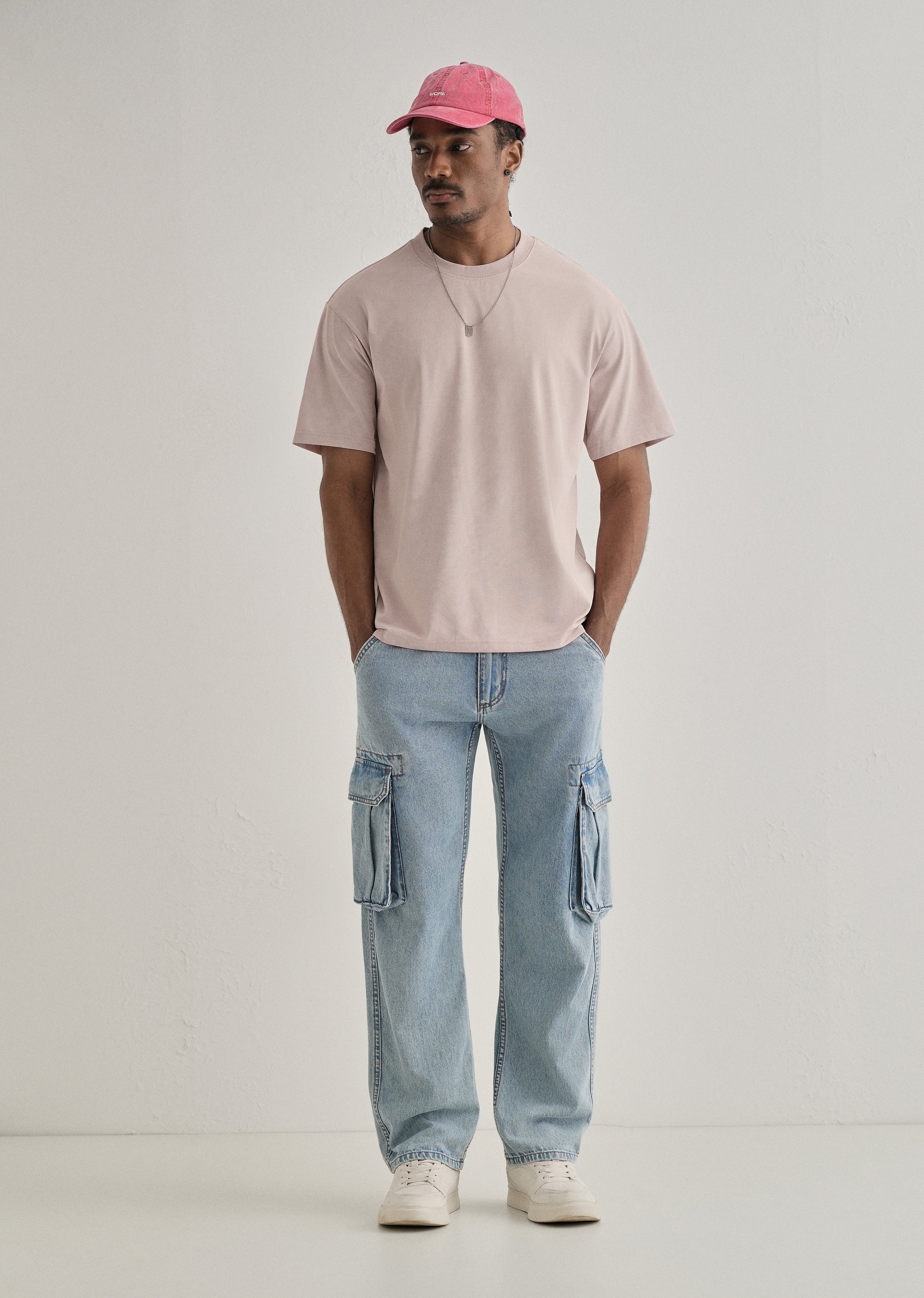 Pink Brushstroke Oversized T-shirt