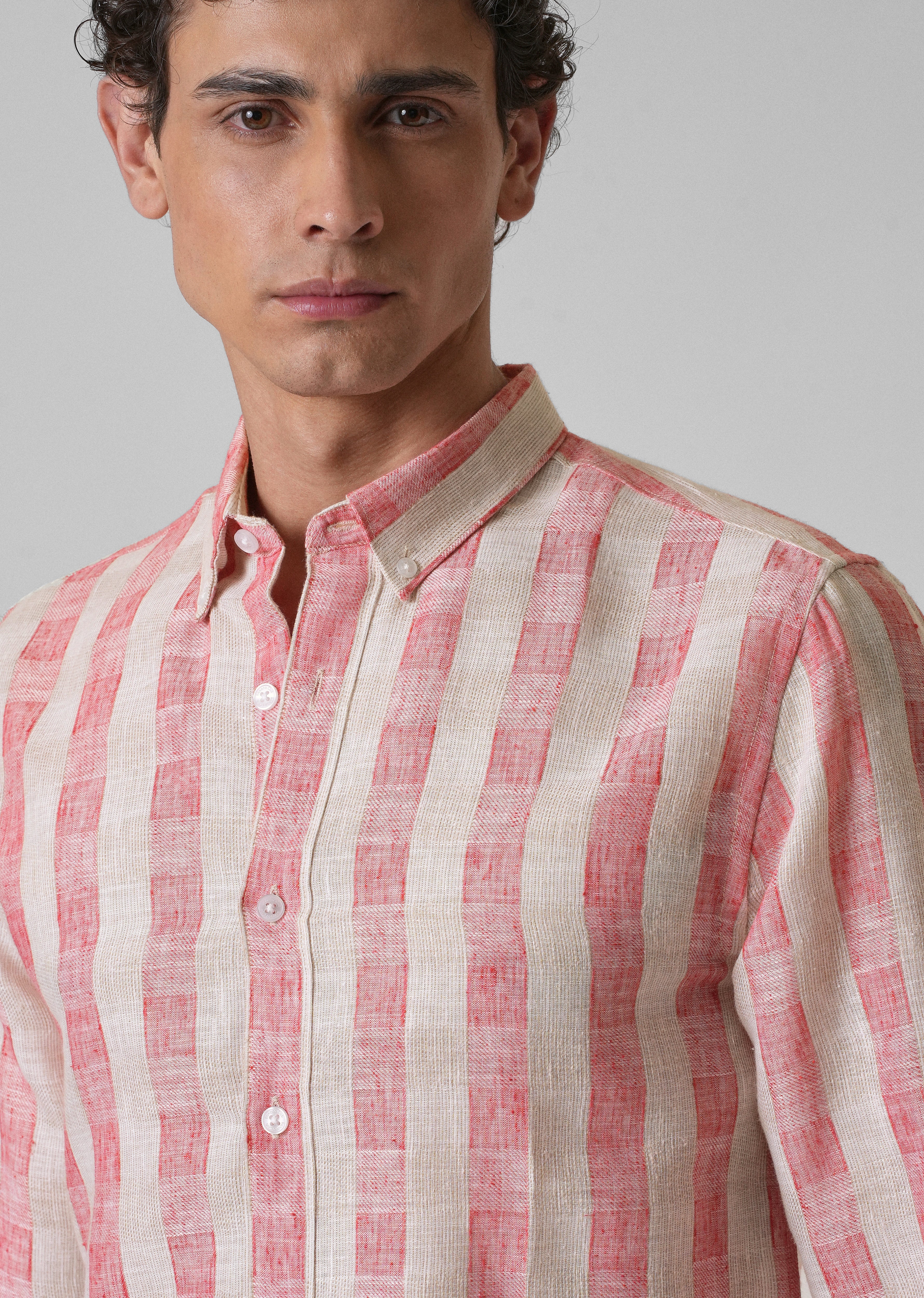 Pink Cosmos Blended Linen shirt
