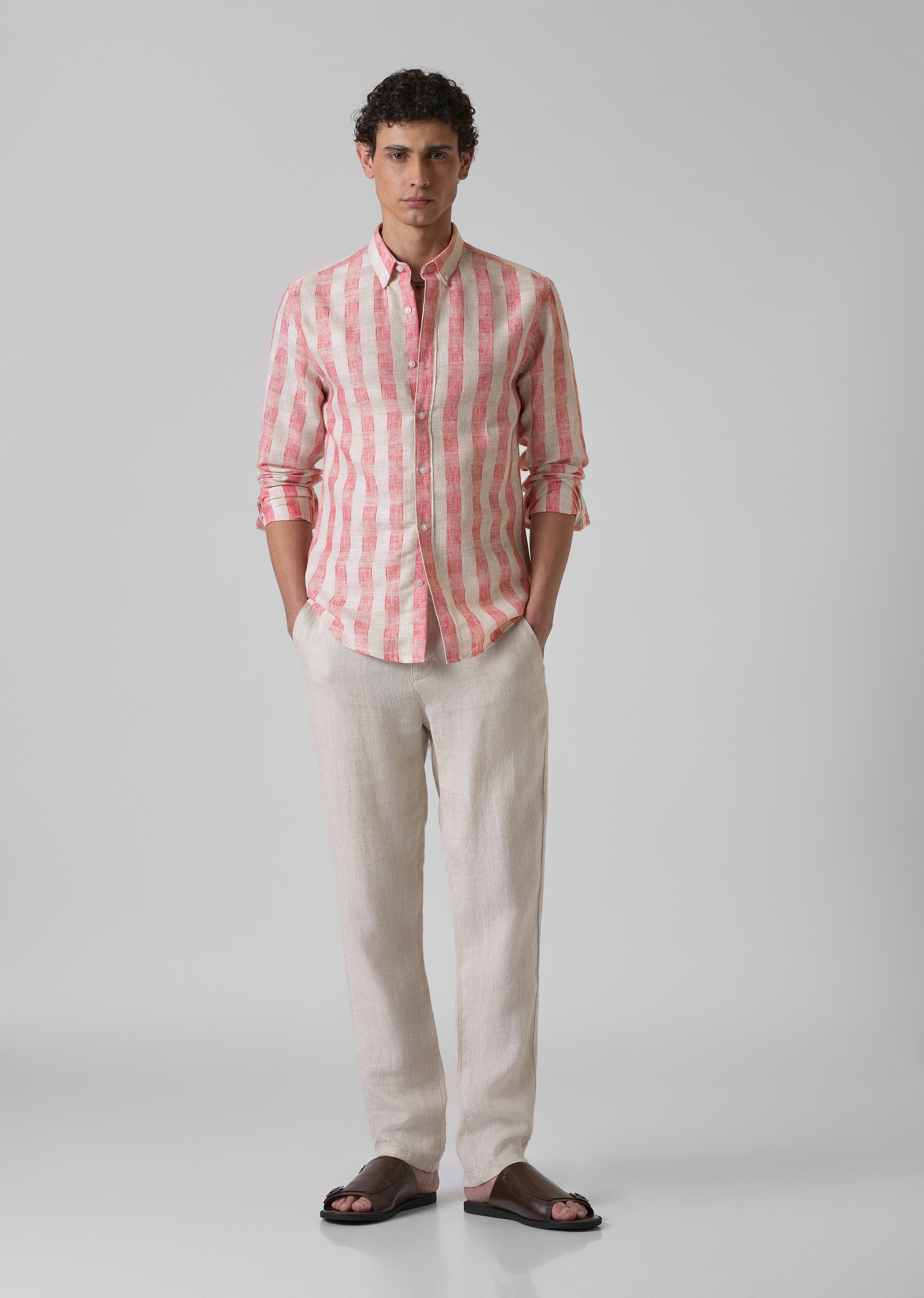 Pink Cosmos Blended Linen shirt