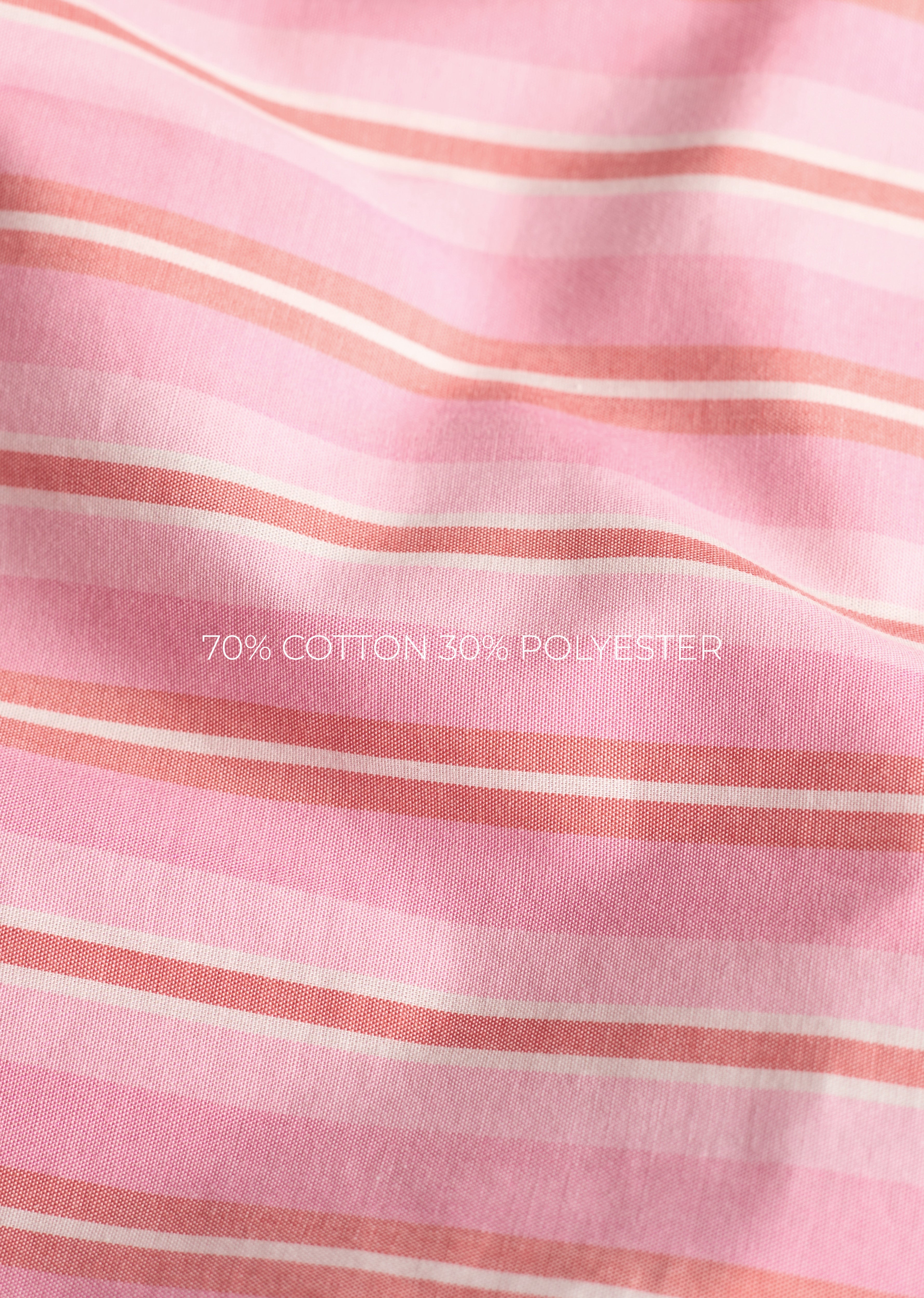 Pink Cotton Striped Boxy Shirt
