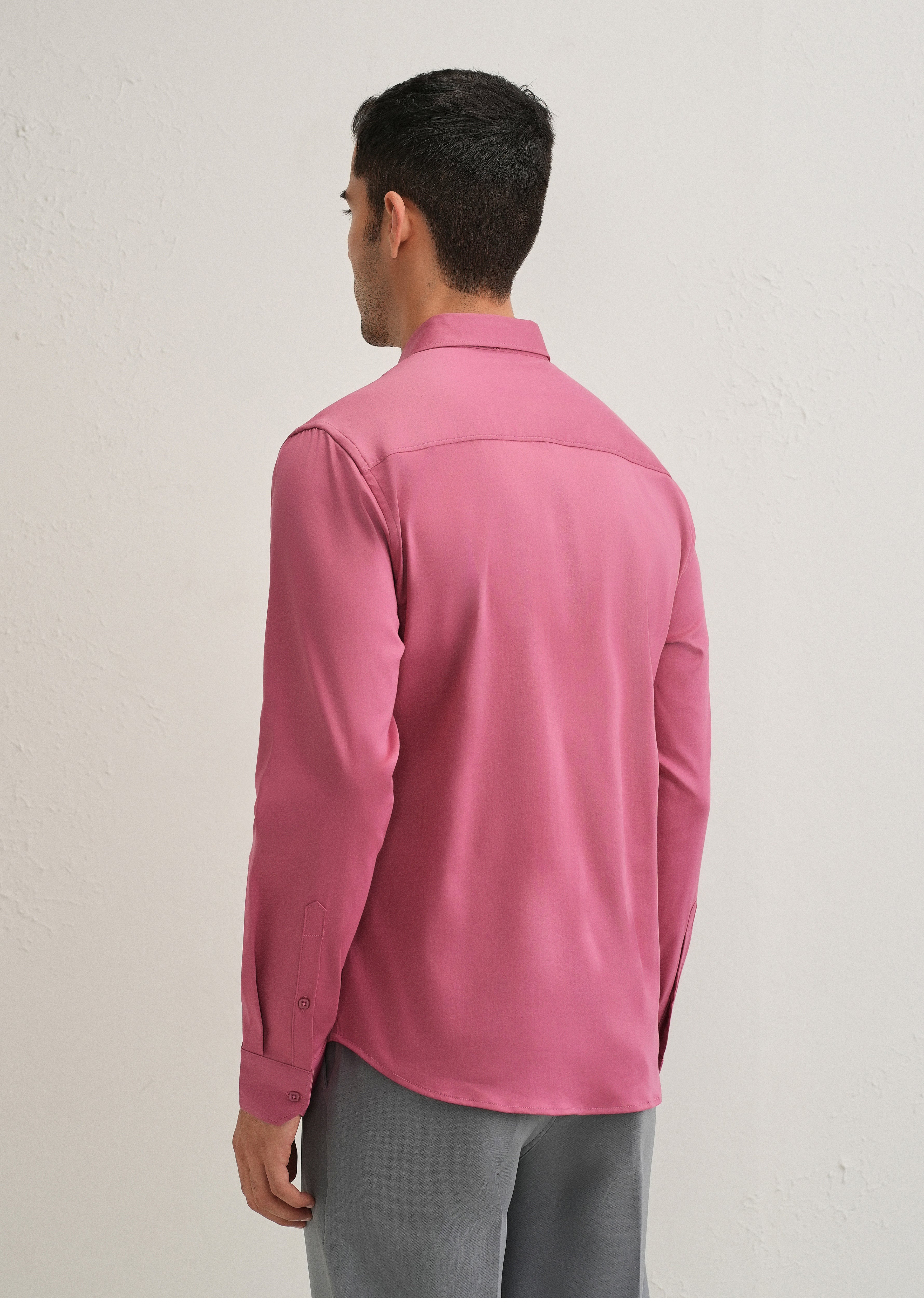 Pink Front Panel Open Pleat Shirt