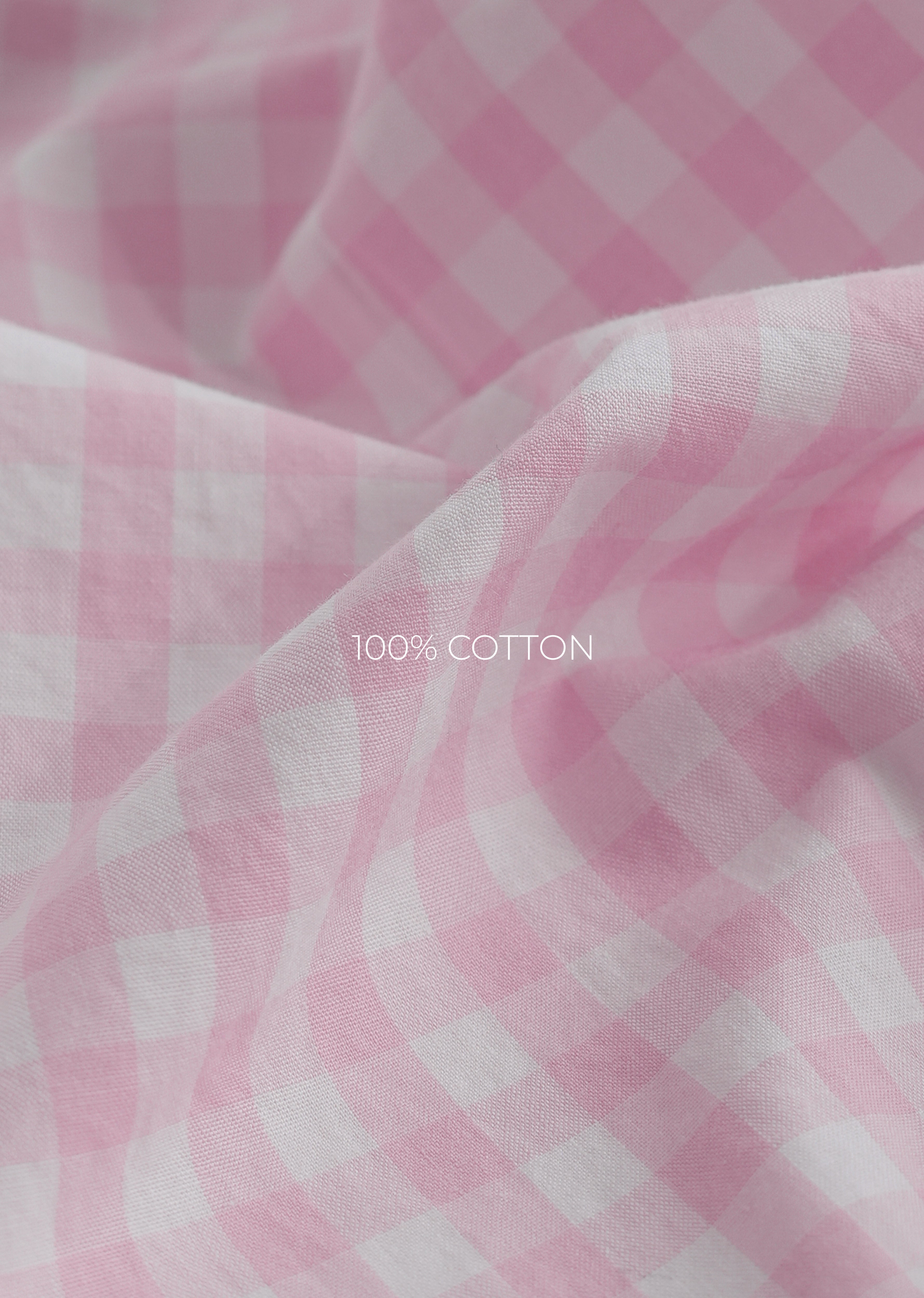 Pink Gingham Check Cotton Shirt