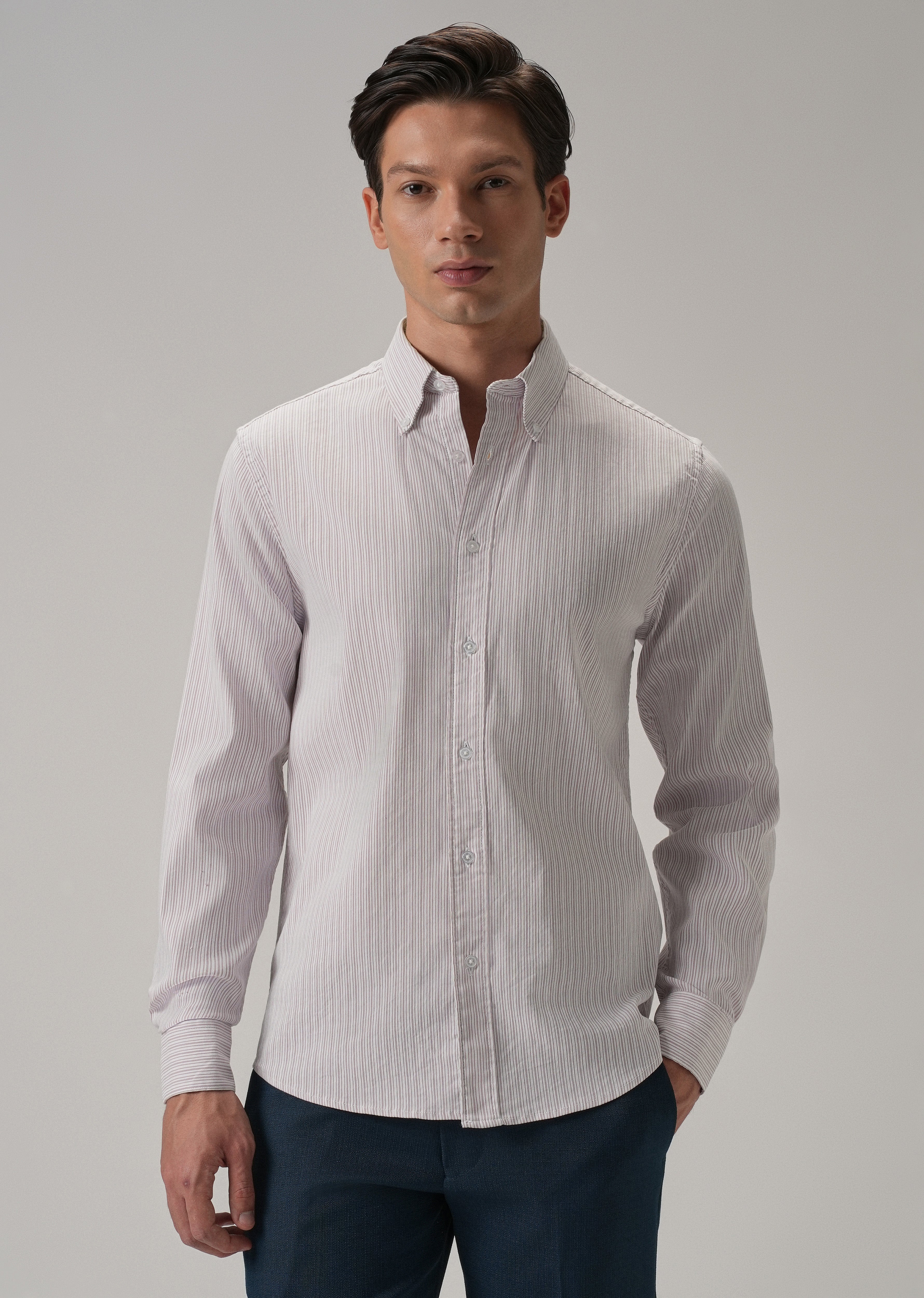 Pink Pinstripe Shirt