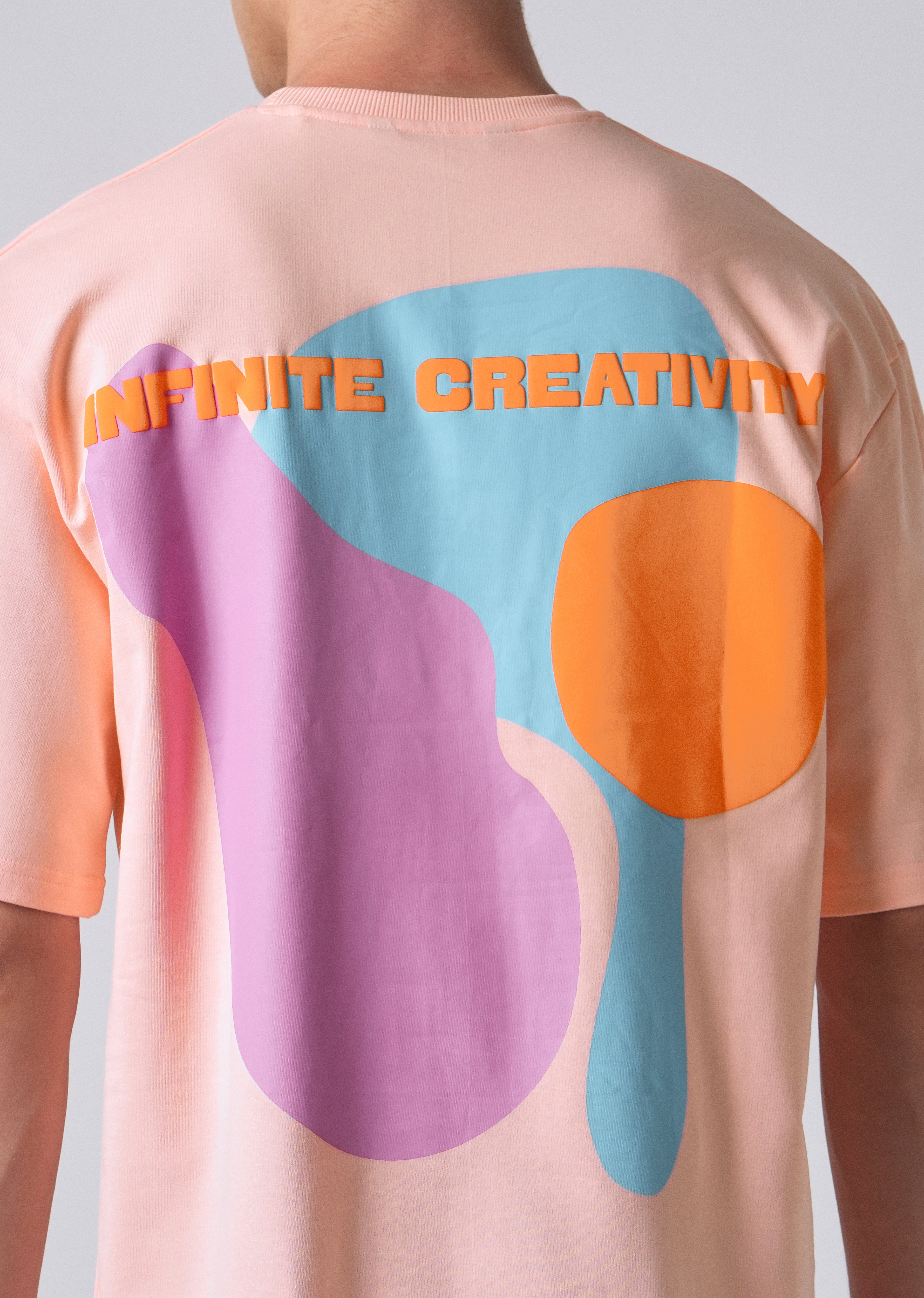 Pink Printed Oversized T-shirt