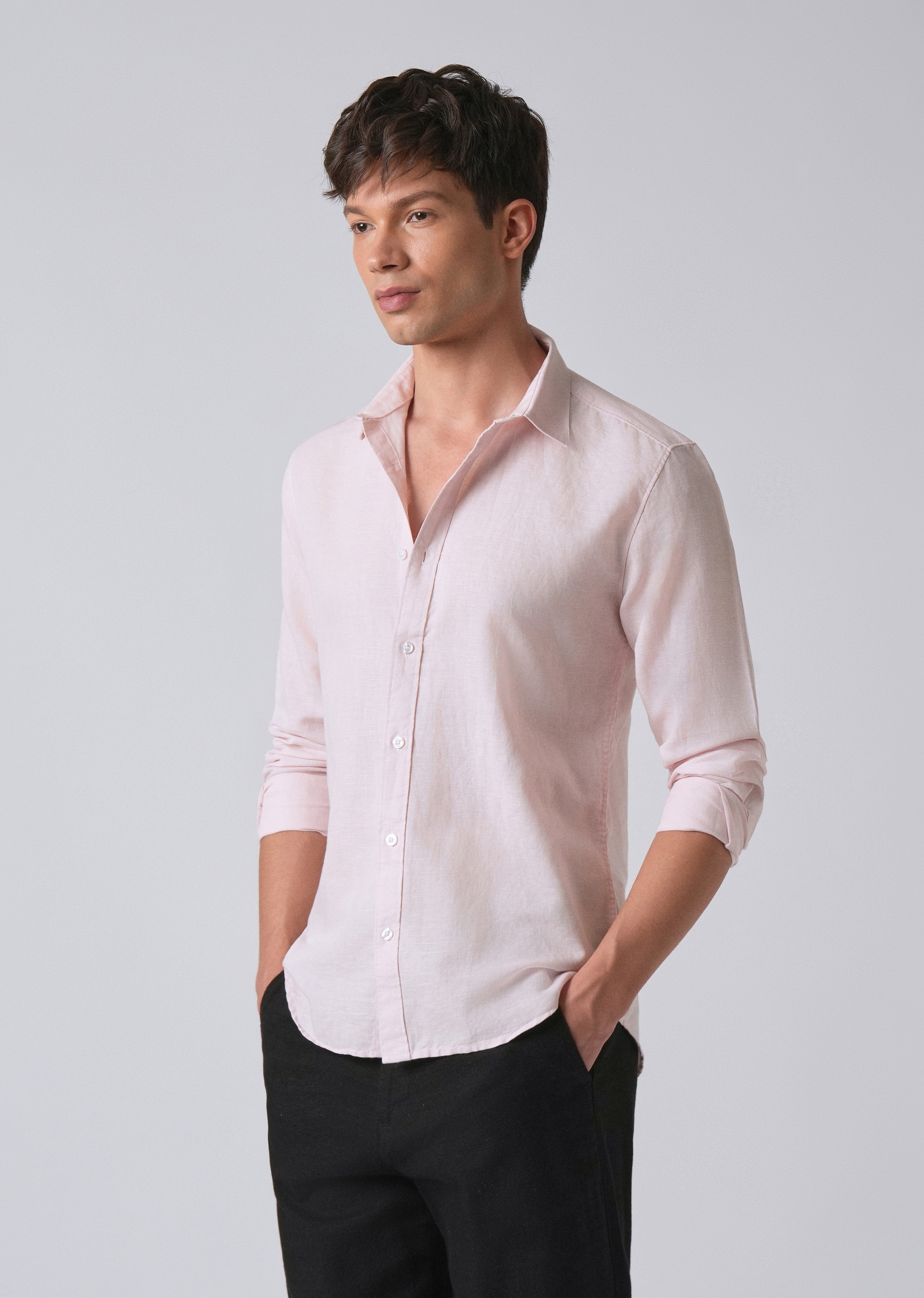 Pink Linen Shirt