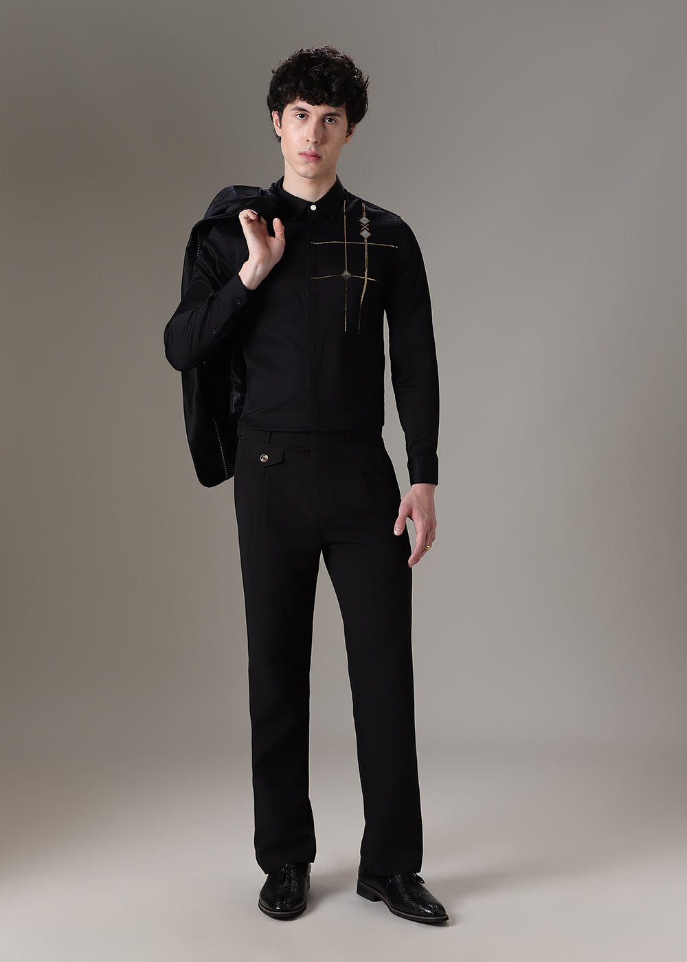 Plaid Diamond Black Designer Shirt