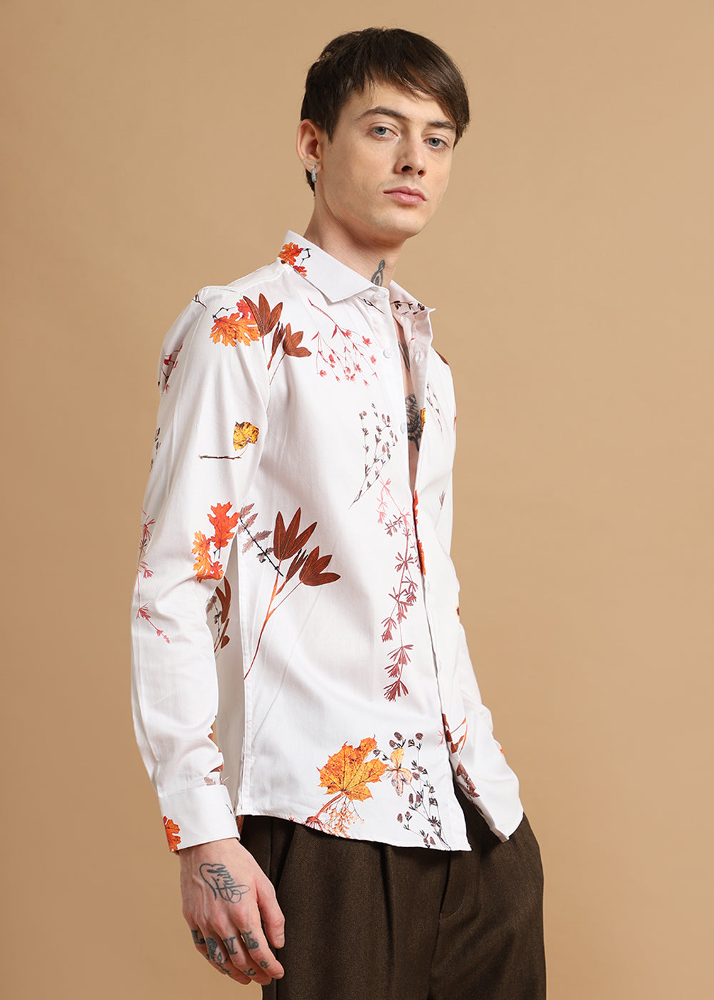 Fusion Leaf Printed shirt