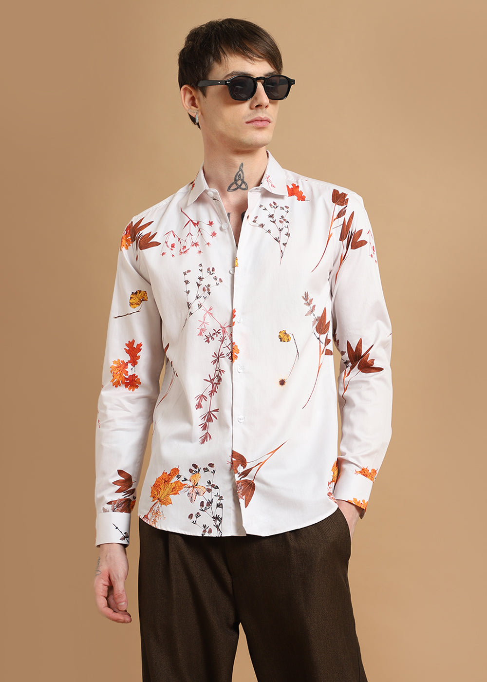 Fusion Leaf Printed shirt