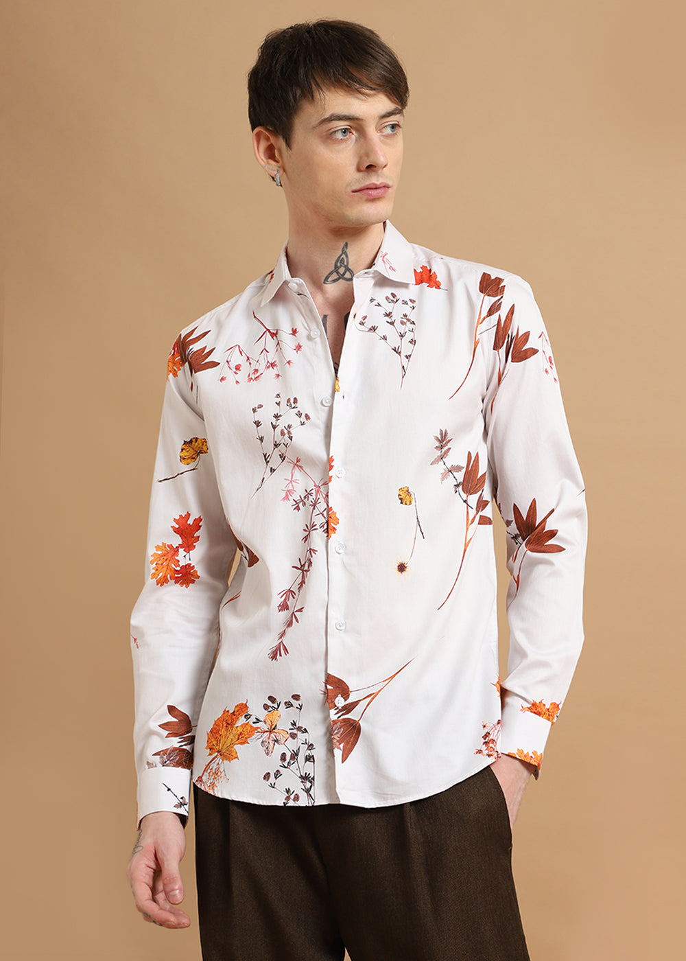 Fusion Leaf Printed shirt