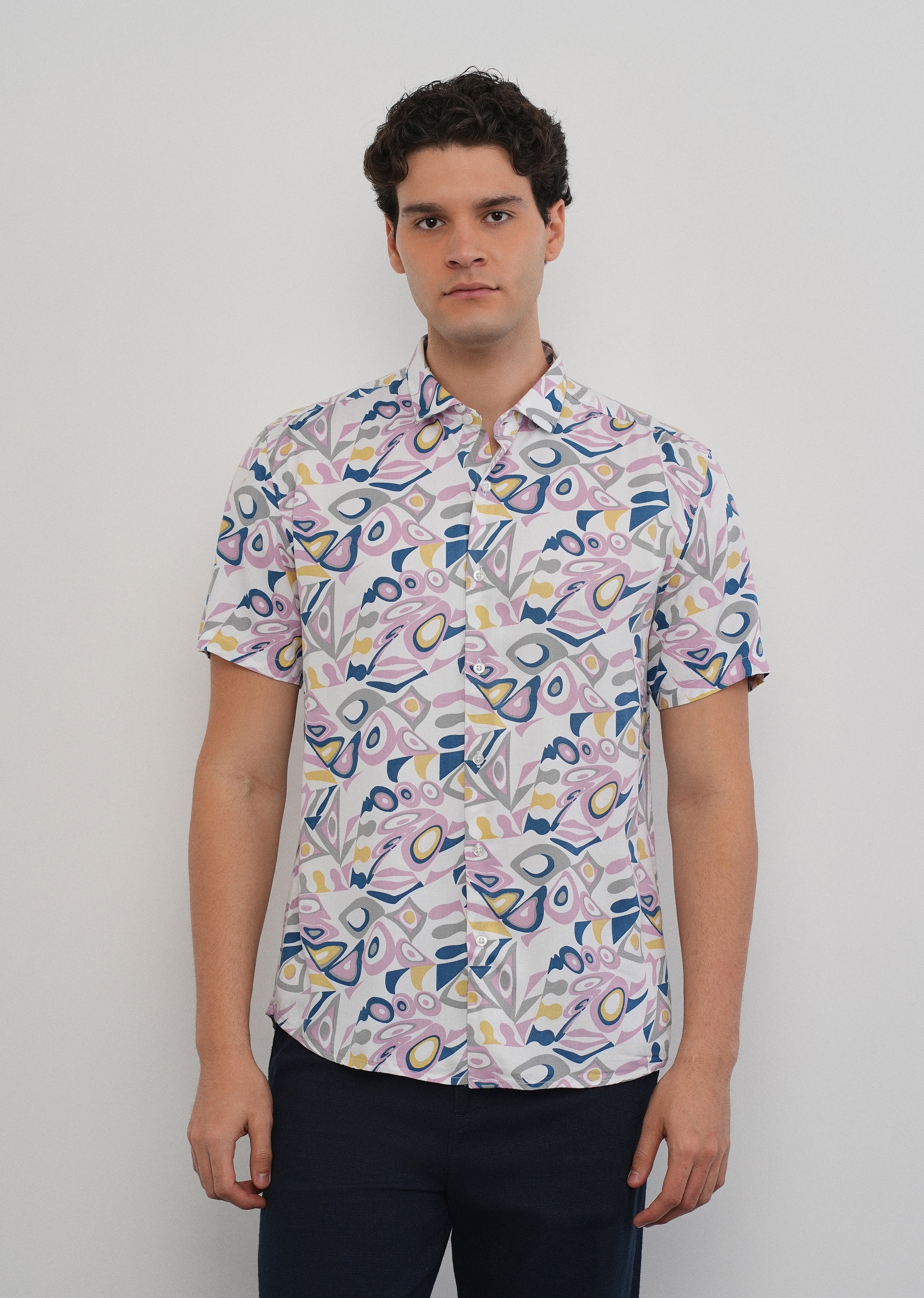 Prismatic Print Half Sleeve Shirt