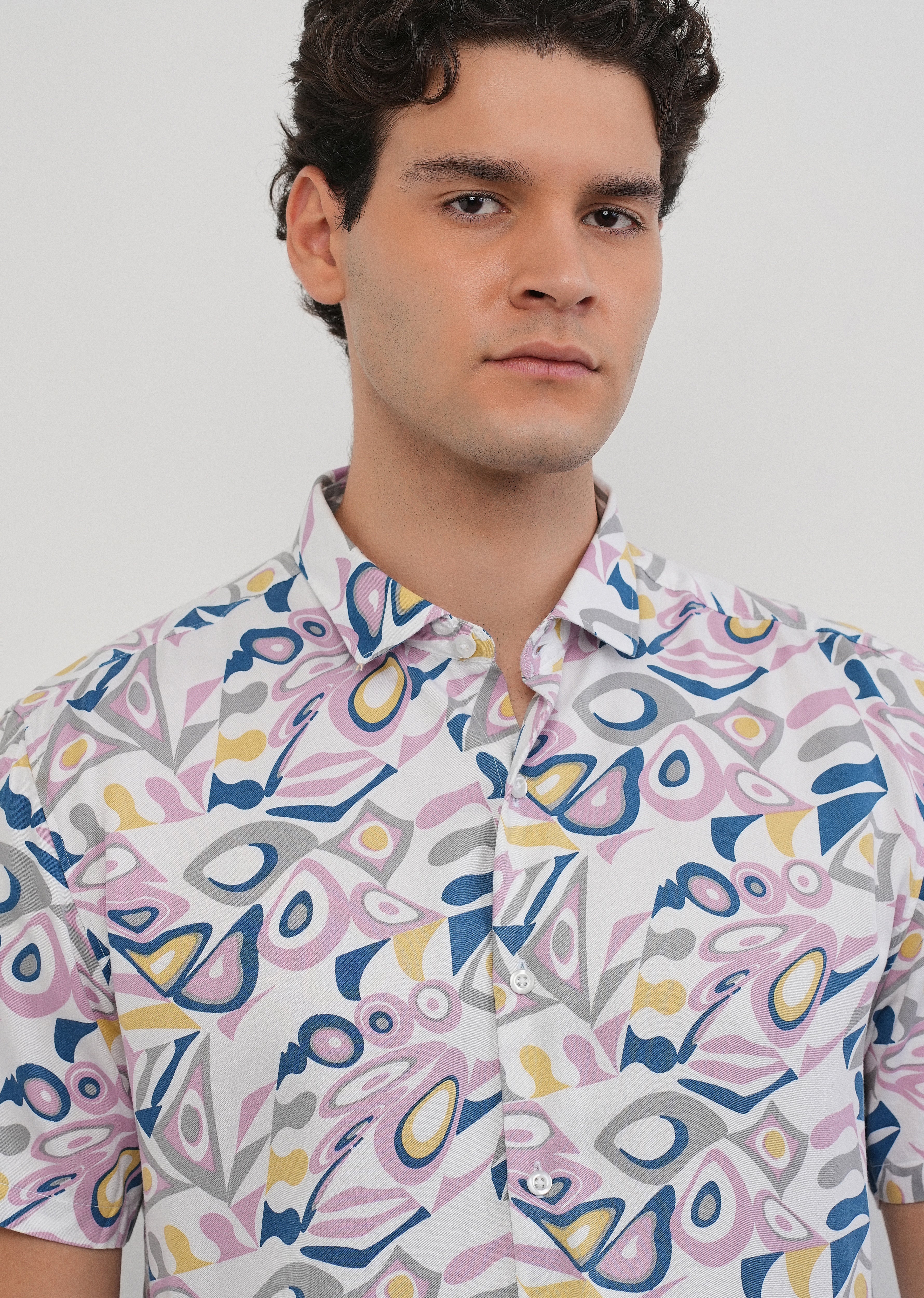 Prismatic Print Half Sleeve Shirt