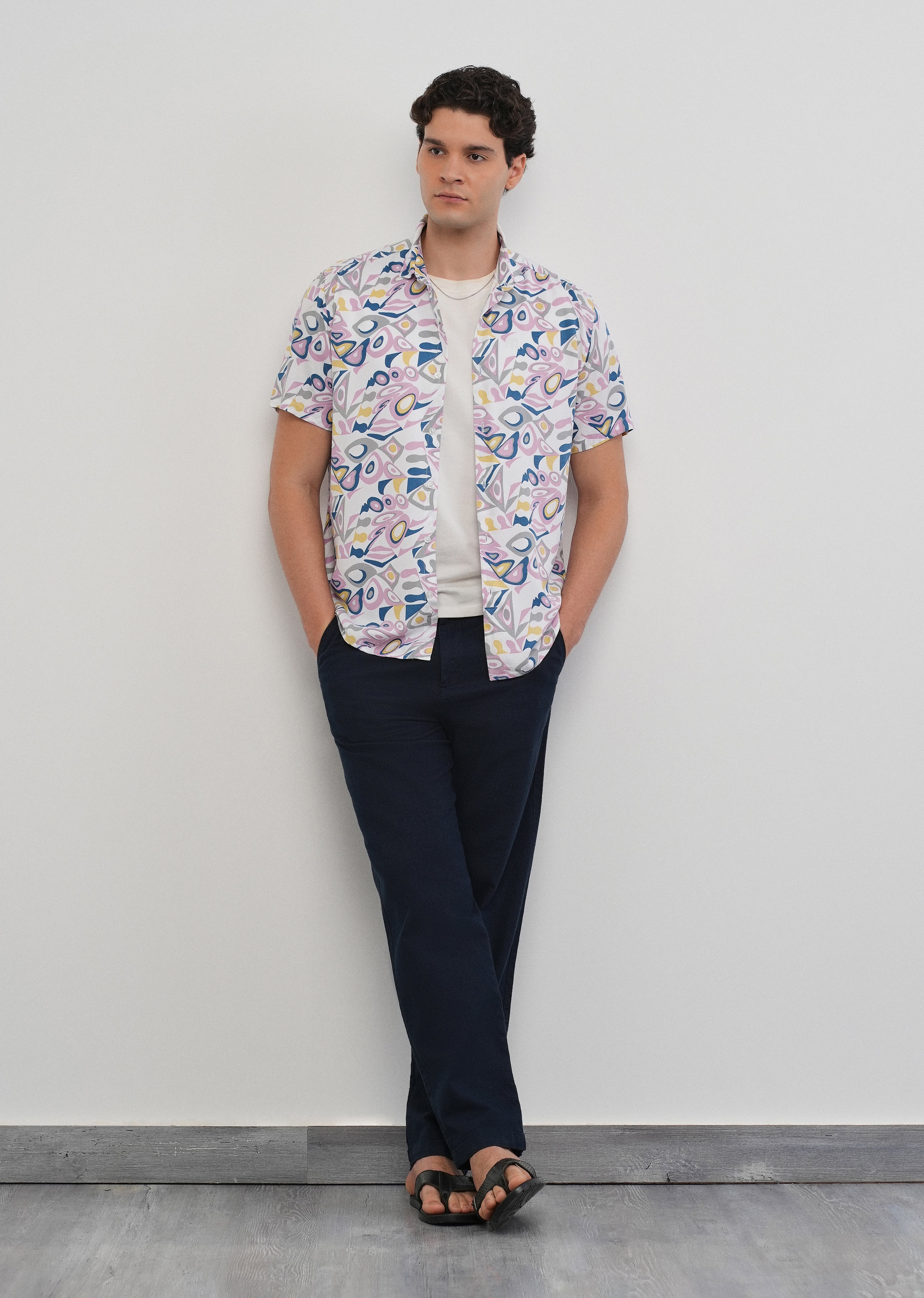Prismatic Print Half Sleeve Shirt