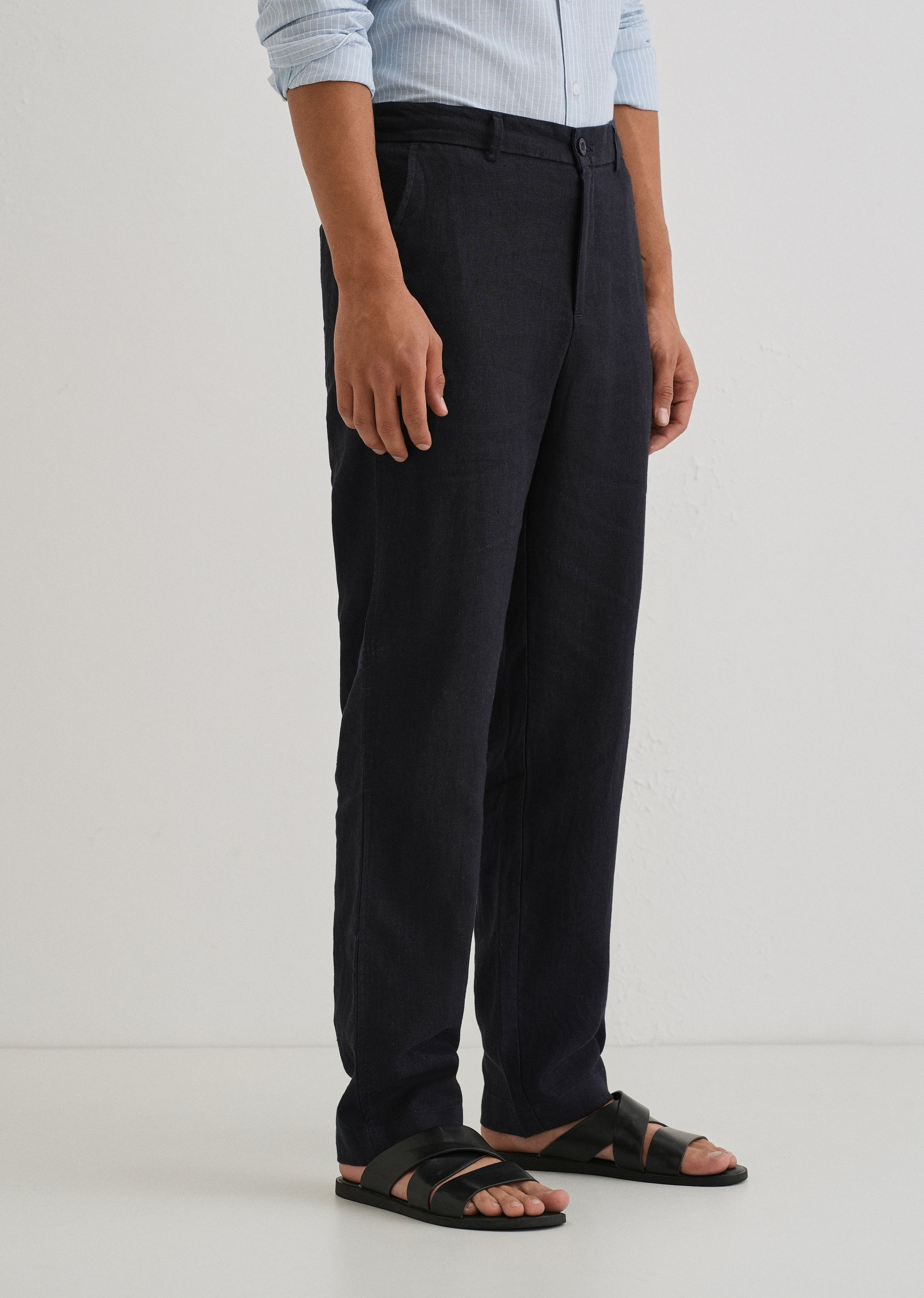 Prussian Blue Linen pant