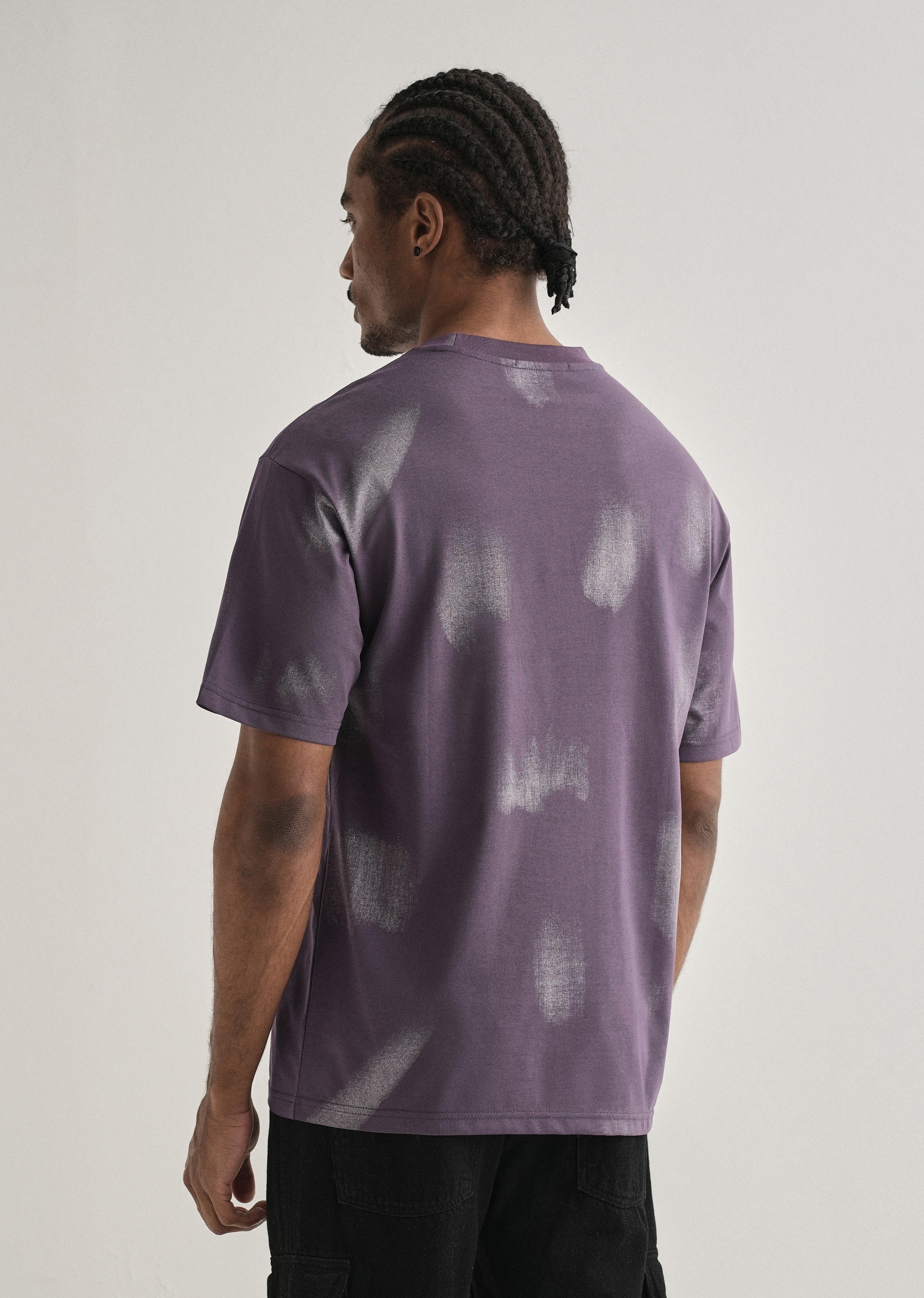 Purple Brushstroke Oversized T-shirt