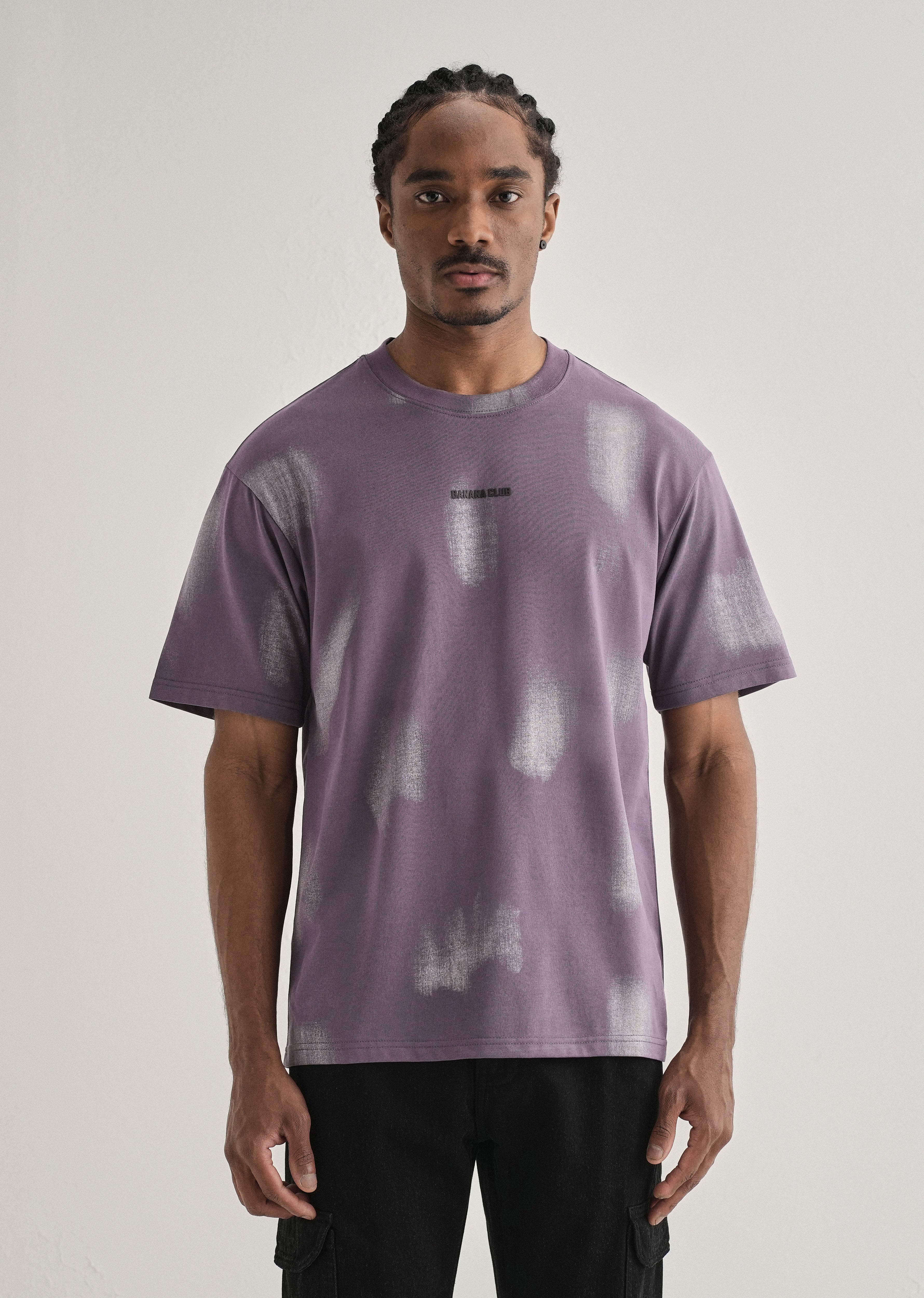 Purple Brushstroke Oversized T-shirt