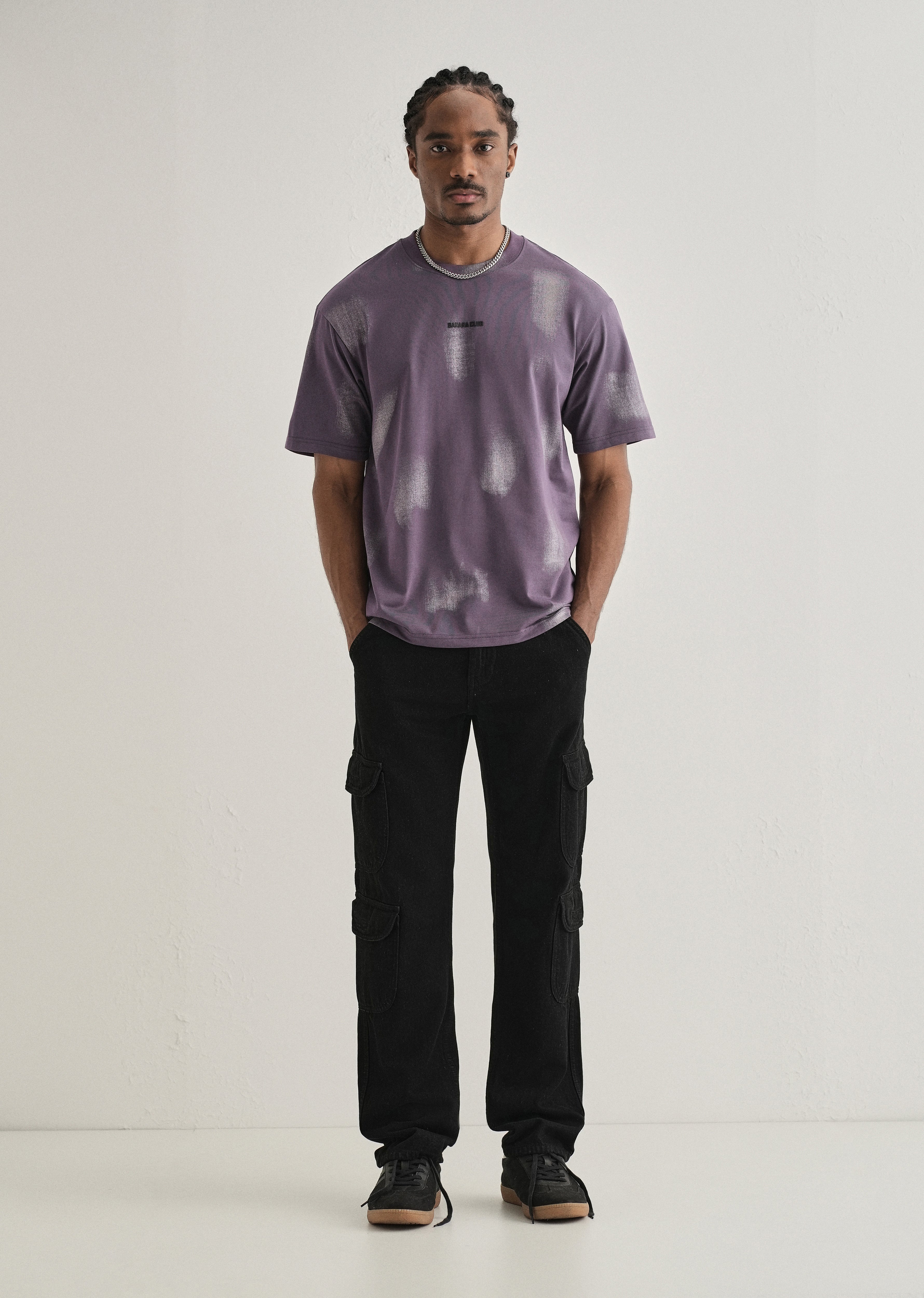 Purple Brushstroke Oversized T-shirt