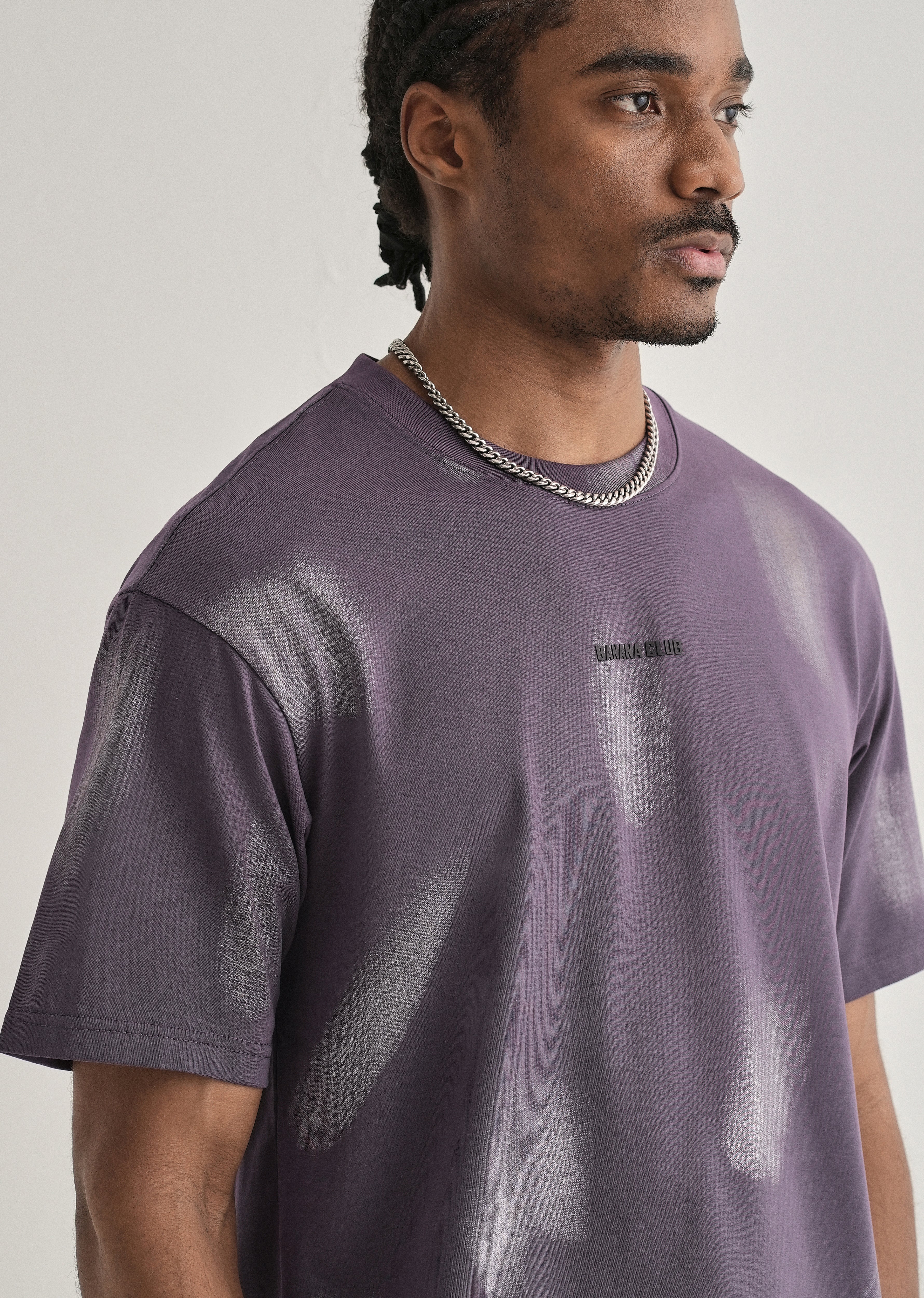 Purple Brushstroke Oversized T-shirt