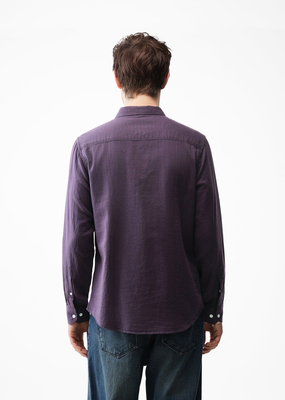 Purple Double Cloth Cotton Shirt