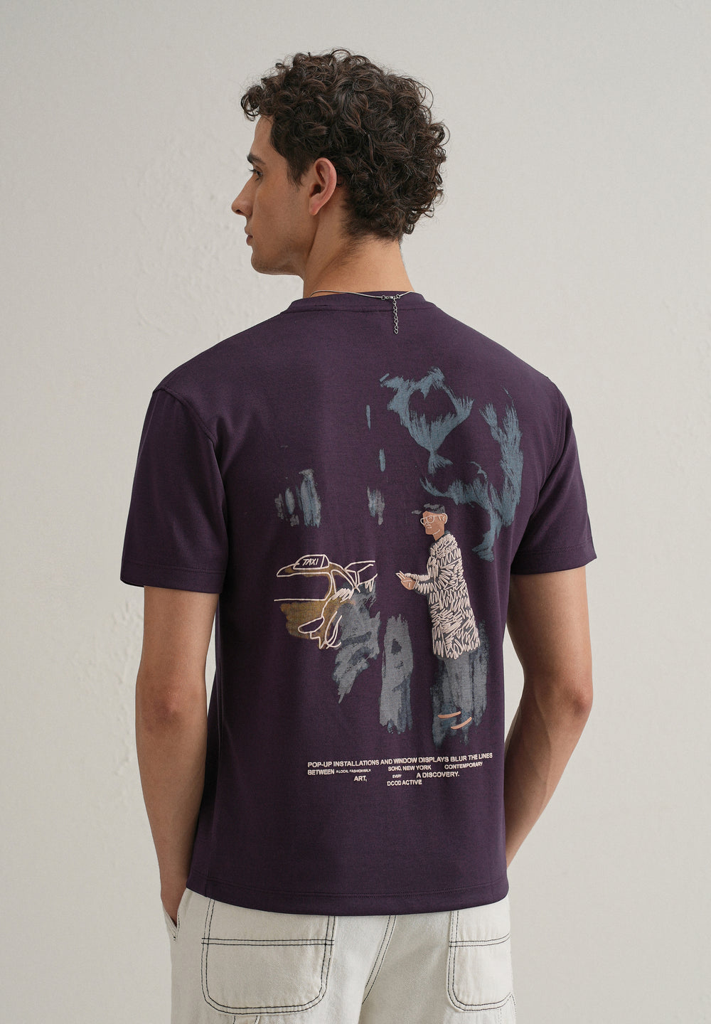 Purple Graphic Printed T-shirt