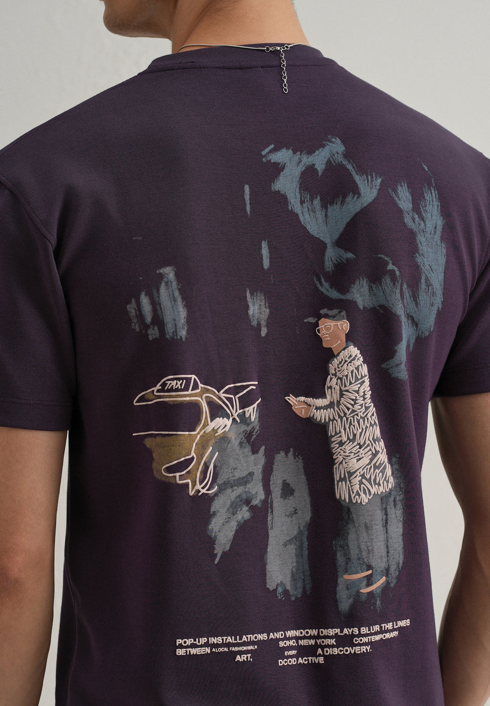 Purple Graphic Printed T-shirt