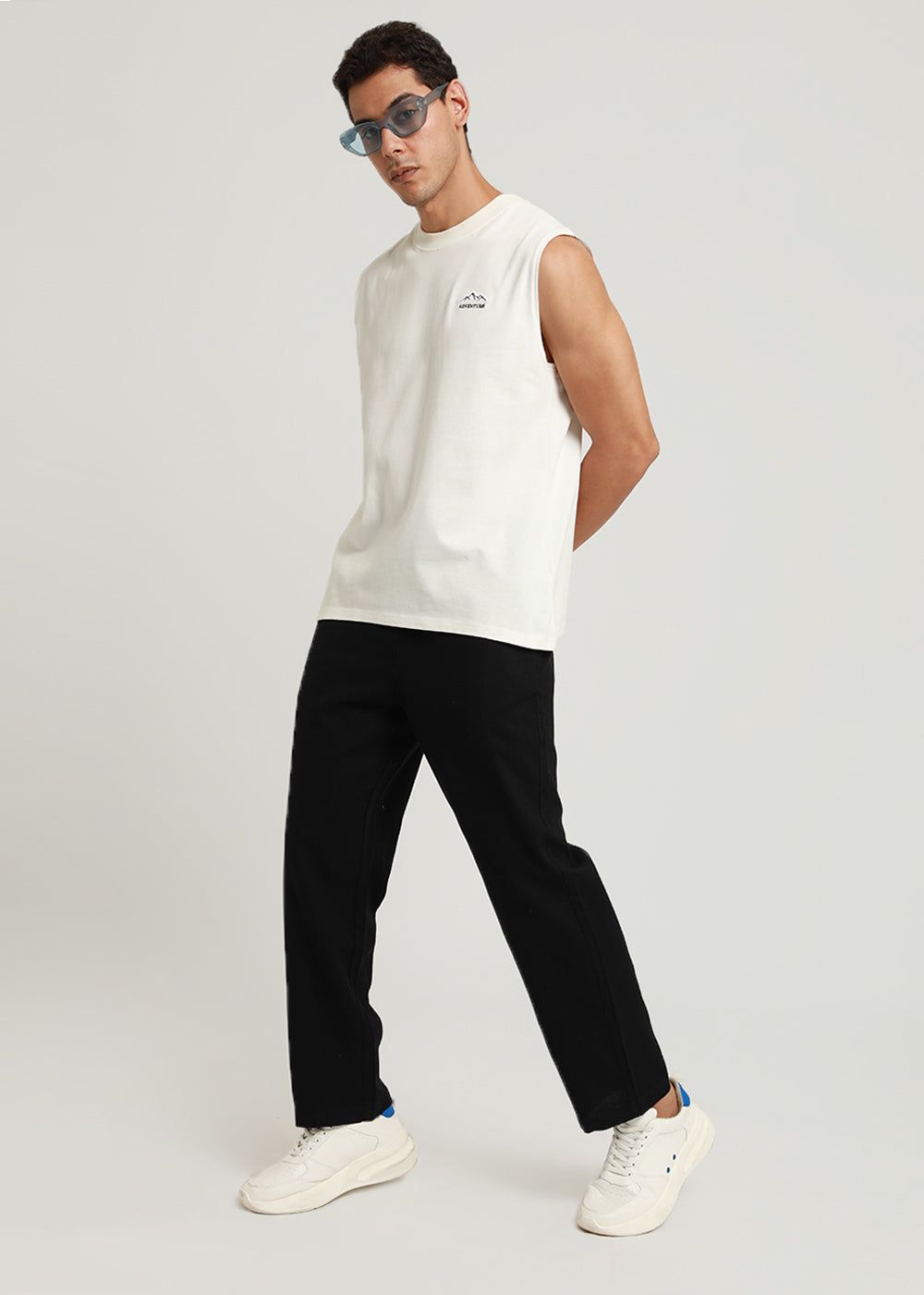 Raven Black Textured Pants