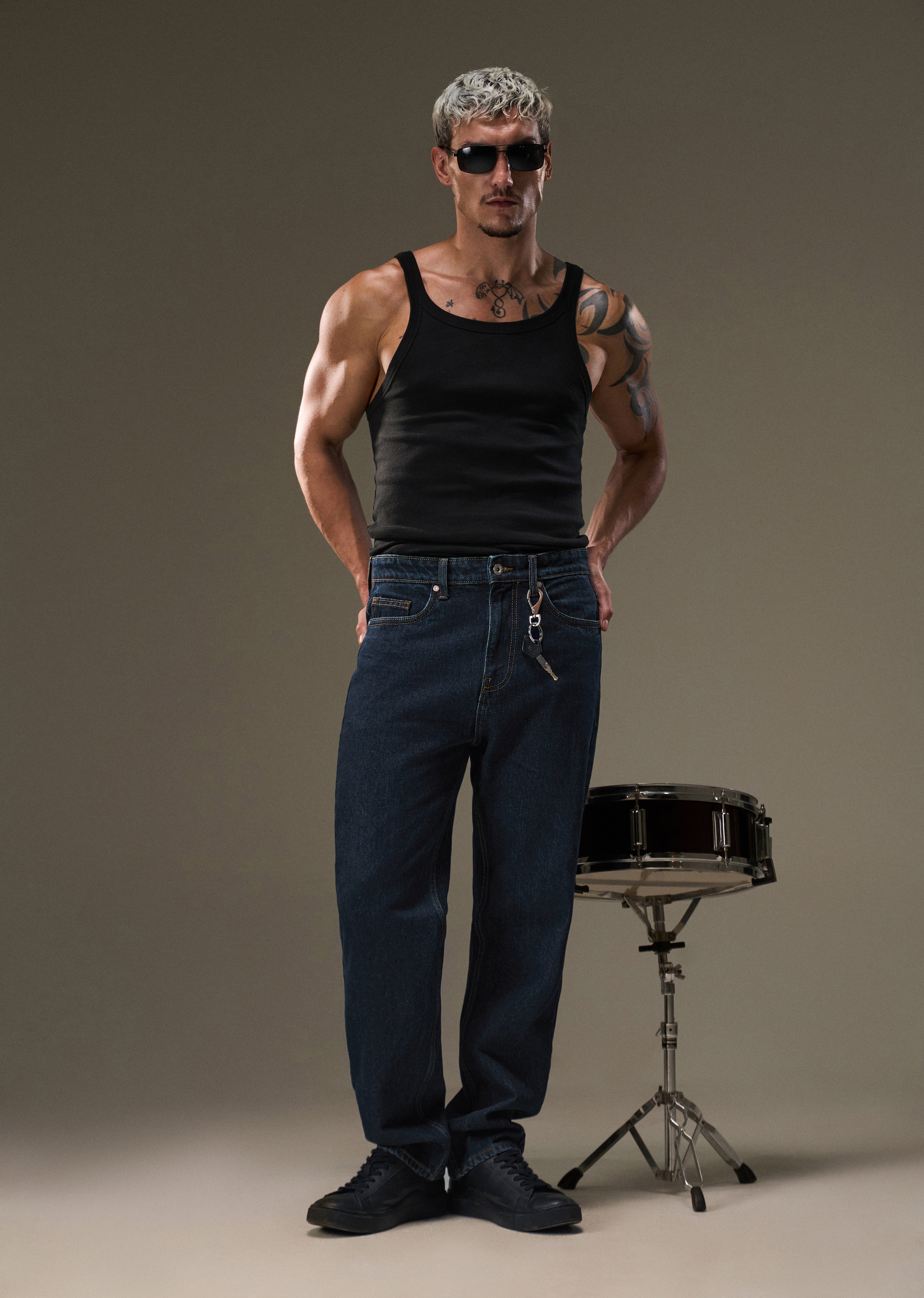 Raw Indigo Slim Straight Jeans