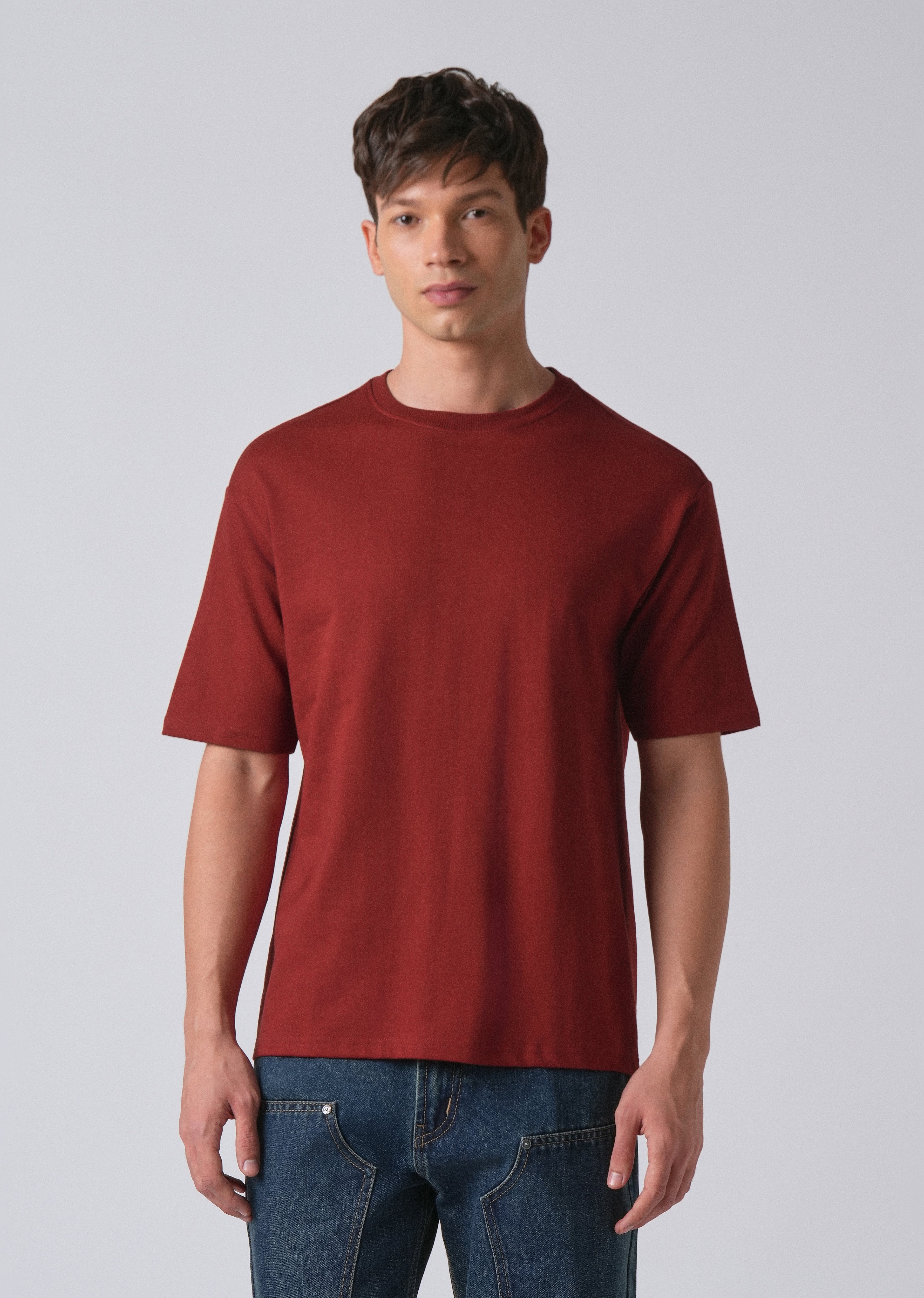 Red Basic Relaxed Fit T-shirt