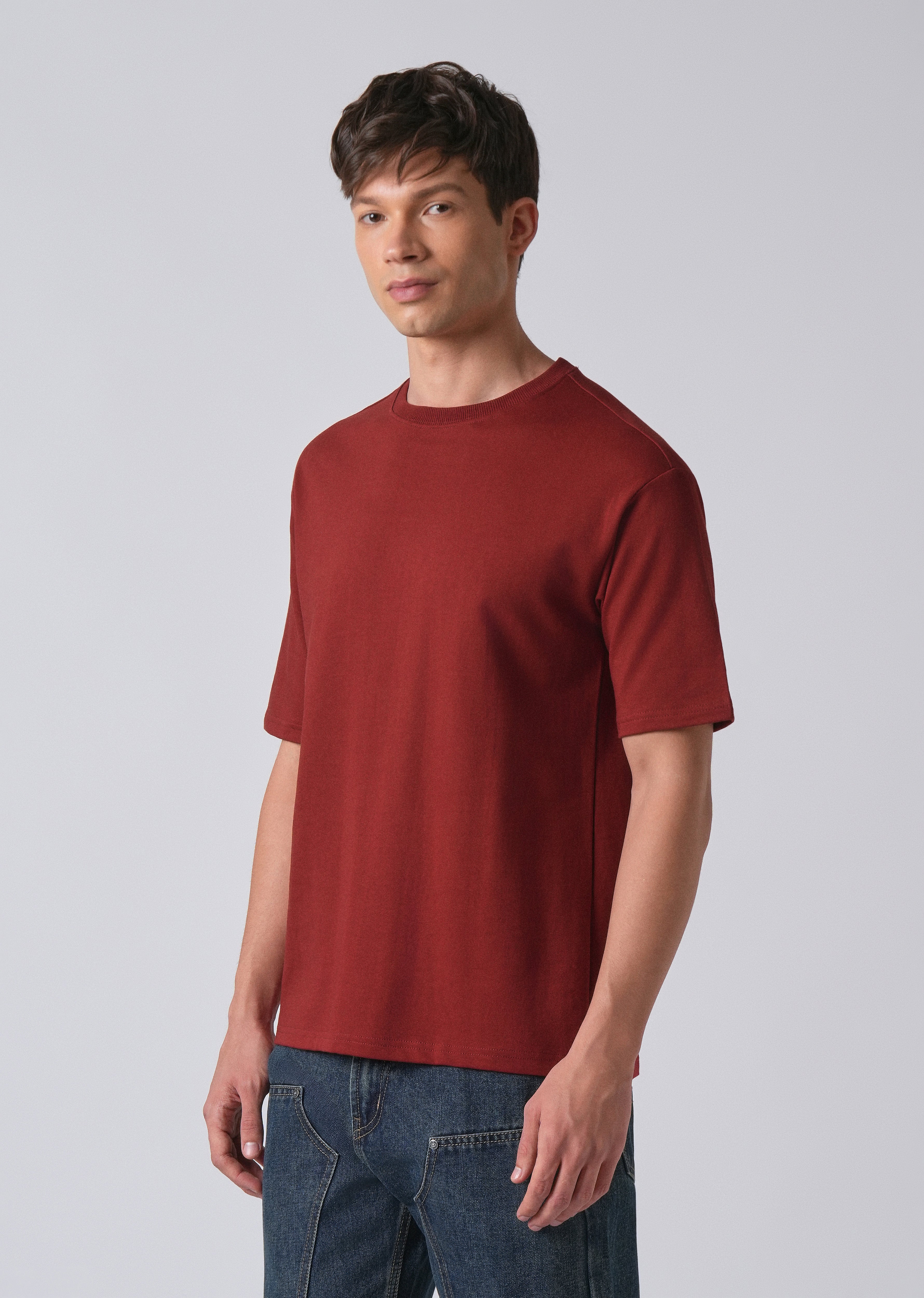Red Basic Relaxed Fit T-shirt