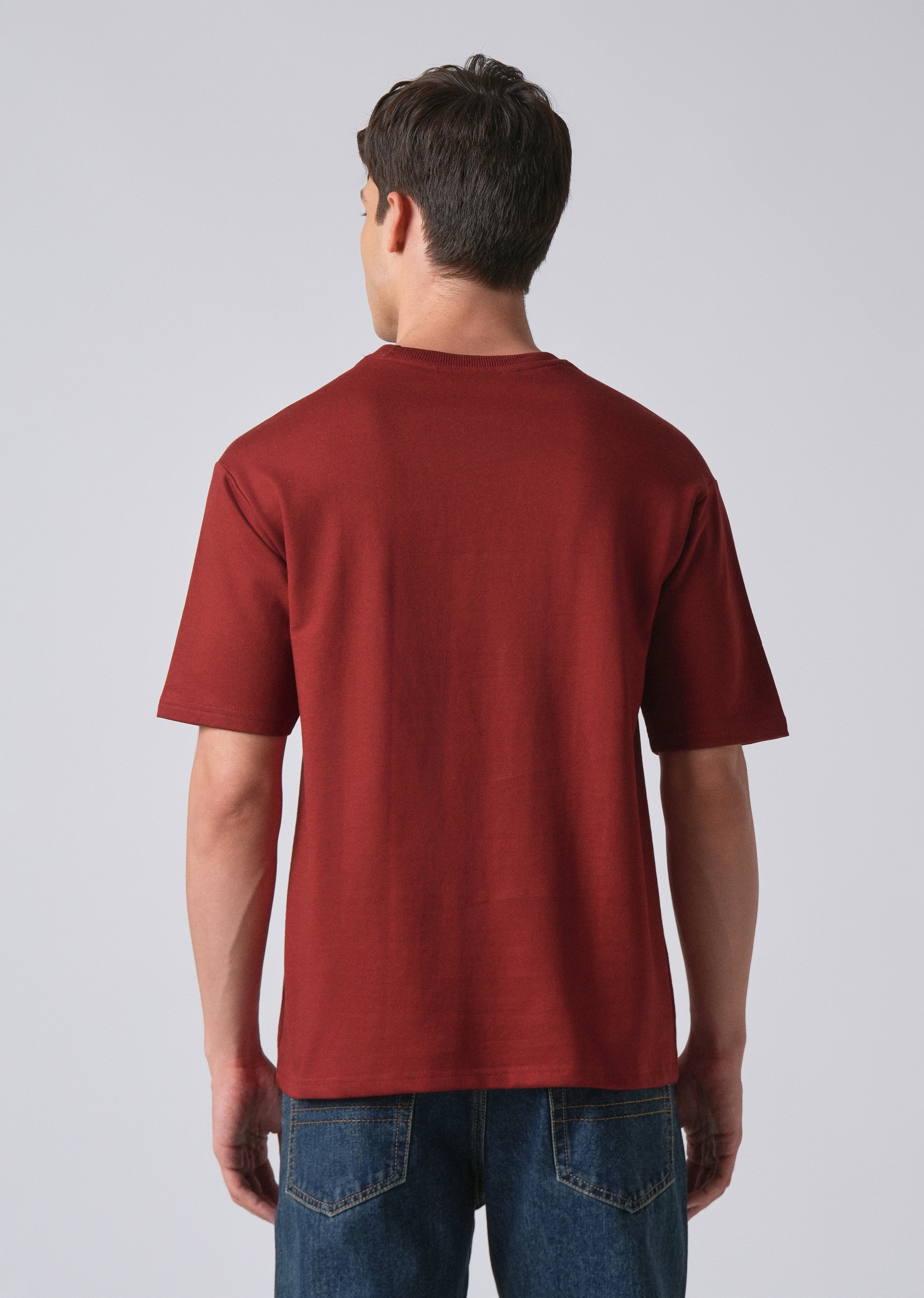 Red Basic Relaxed Fit T-shirt