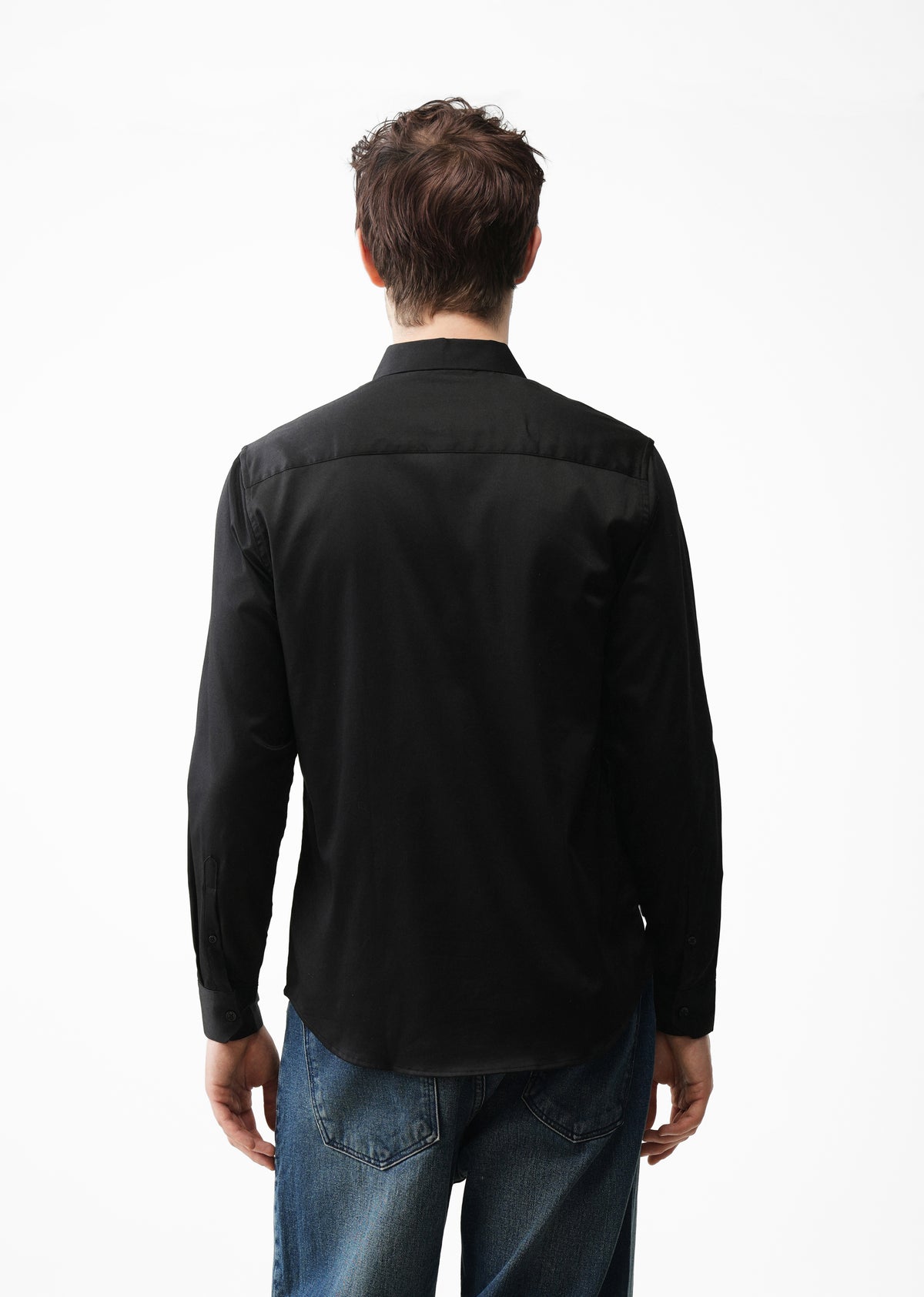 Red Floral Embroidered Black Designer Shirt