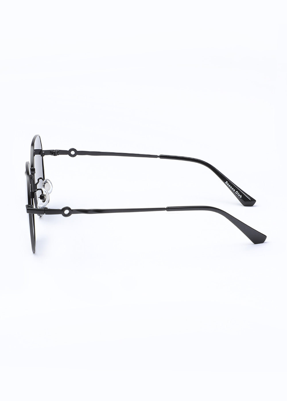 Retro Black Unisex Hexagonal Sunglasses