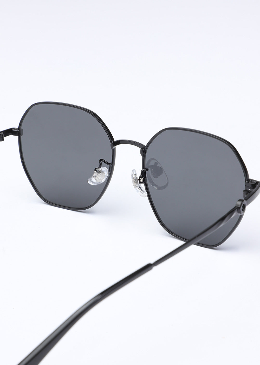 Retro Black Unisex Hexagonal Sunglasses