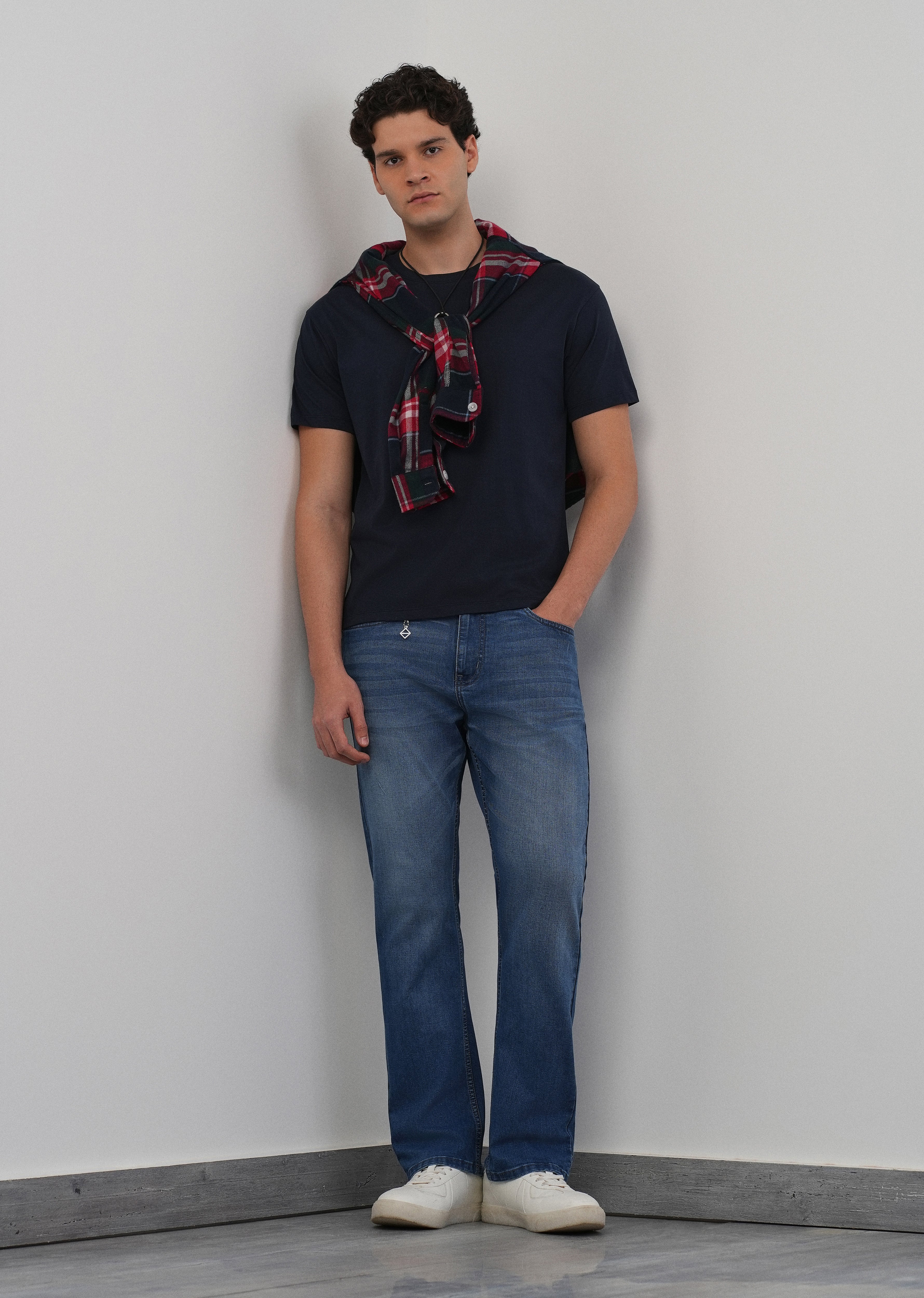 Retro Mid Blue Straight Fit Jeans