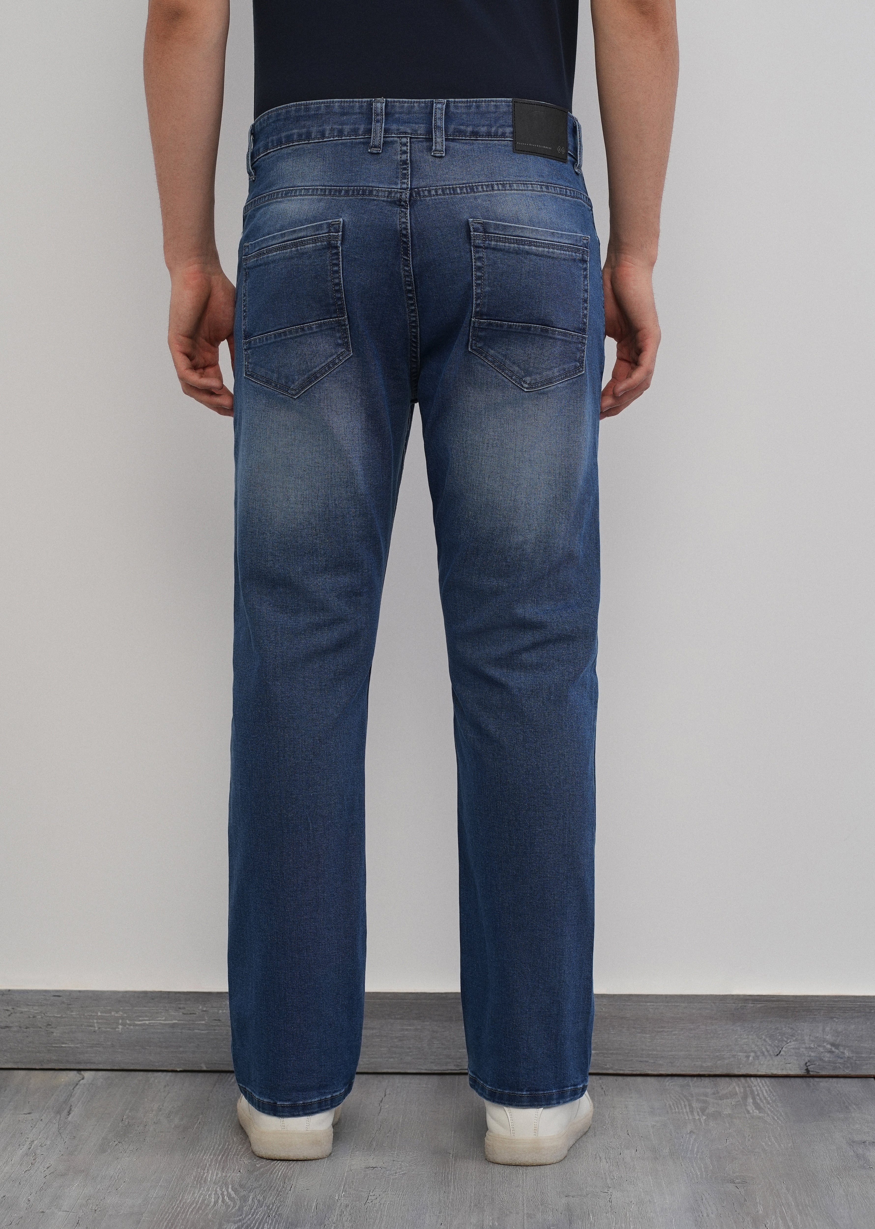 Retro Mid Blue Straight Fit Jeans