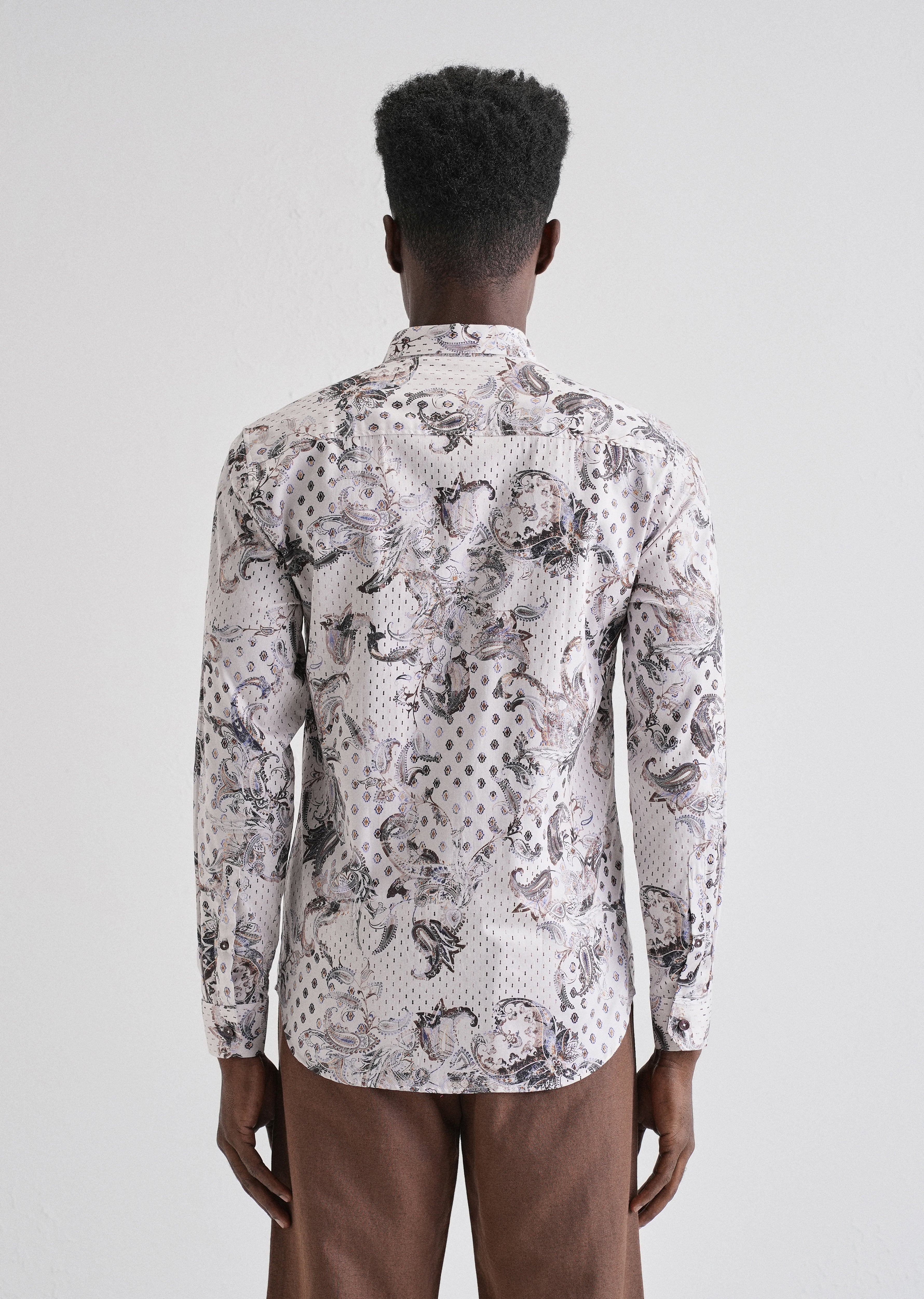 Retro Paisley Printed Shirt