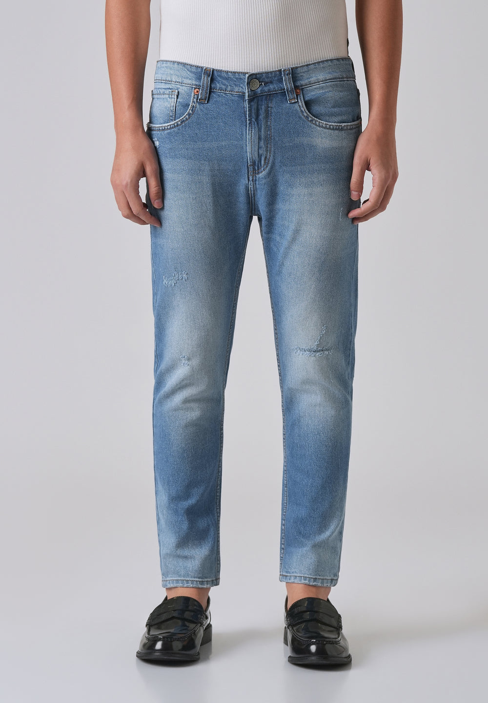 Ripped Honor Blue Slim fit Jeans