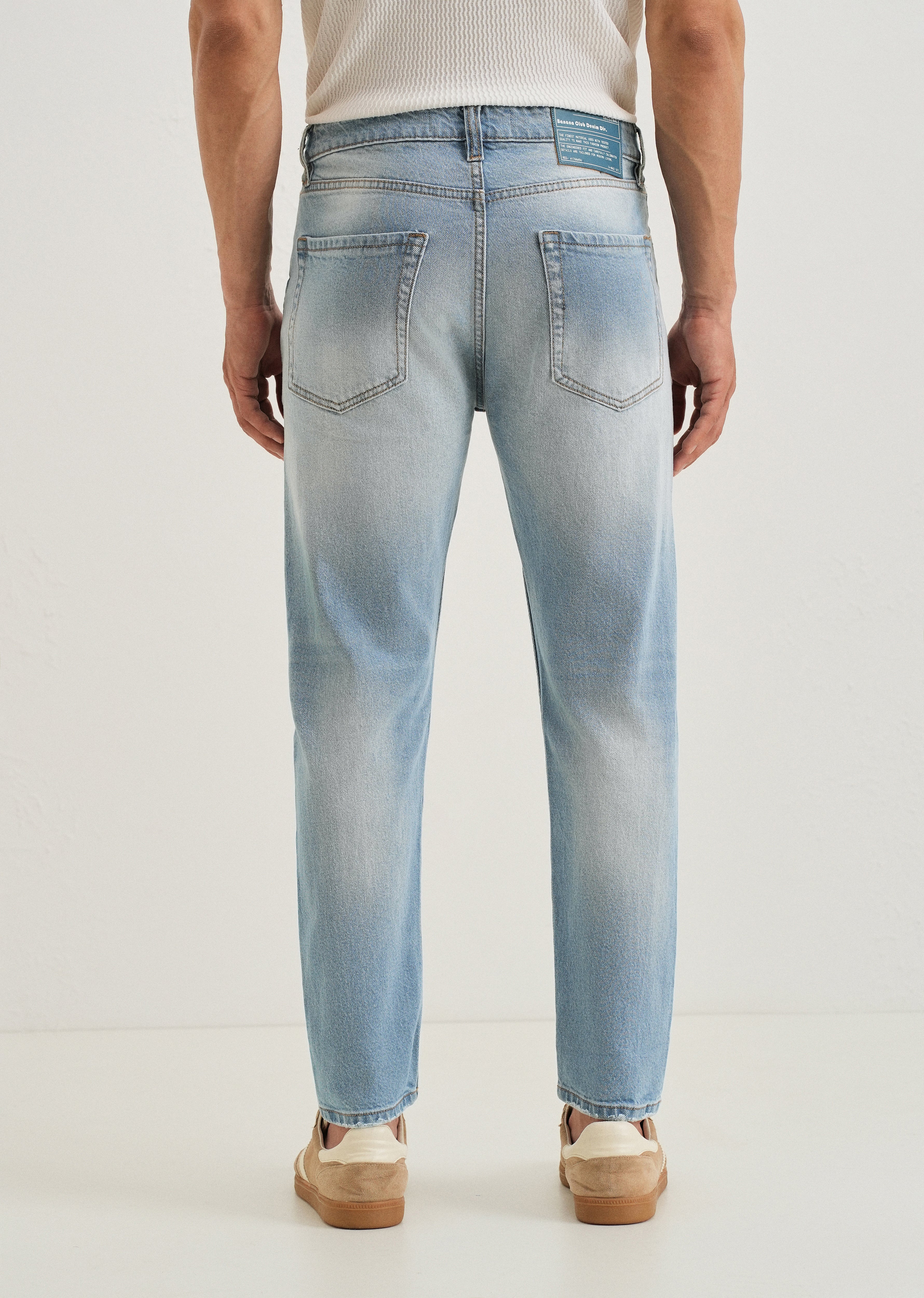 Ripped Stone Blue Slim fit Jeans