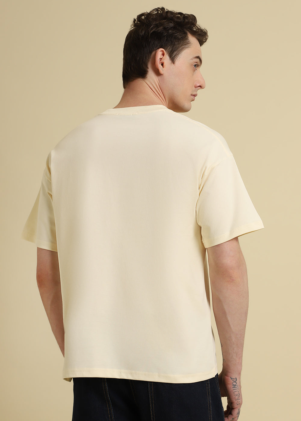 Romantic Funk Cream Oversized T-shirt
