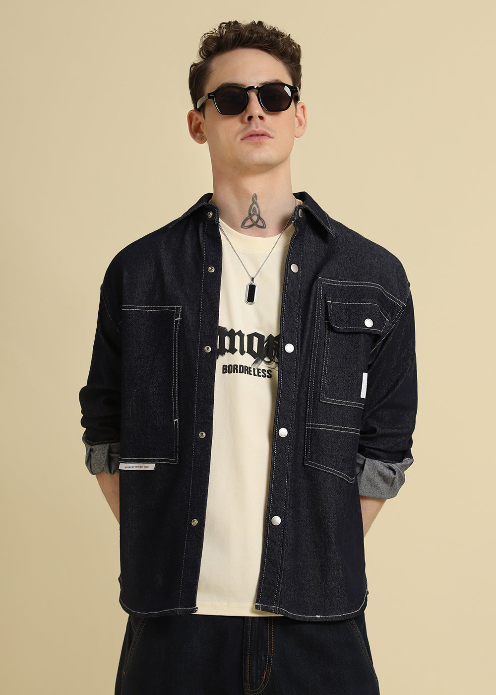 Romantic Funk Cream Oversized T-shirt