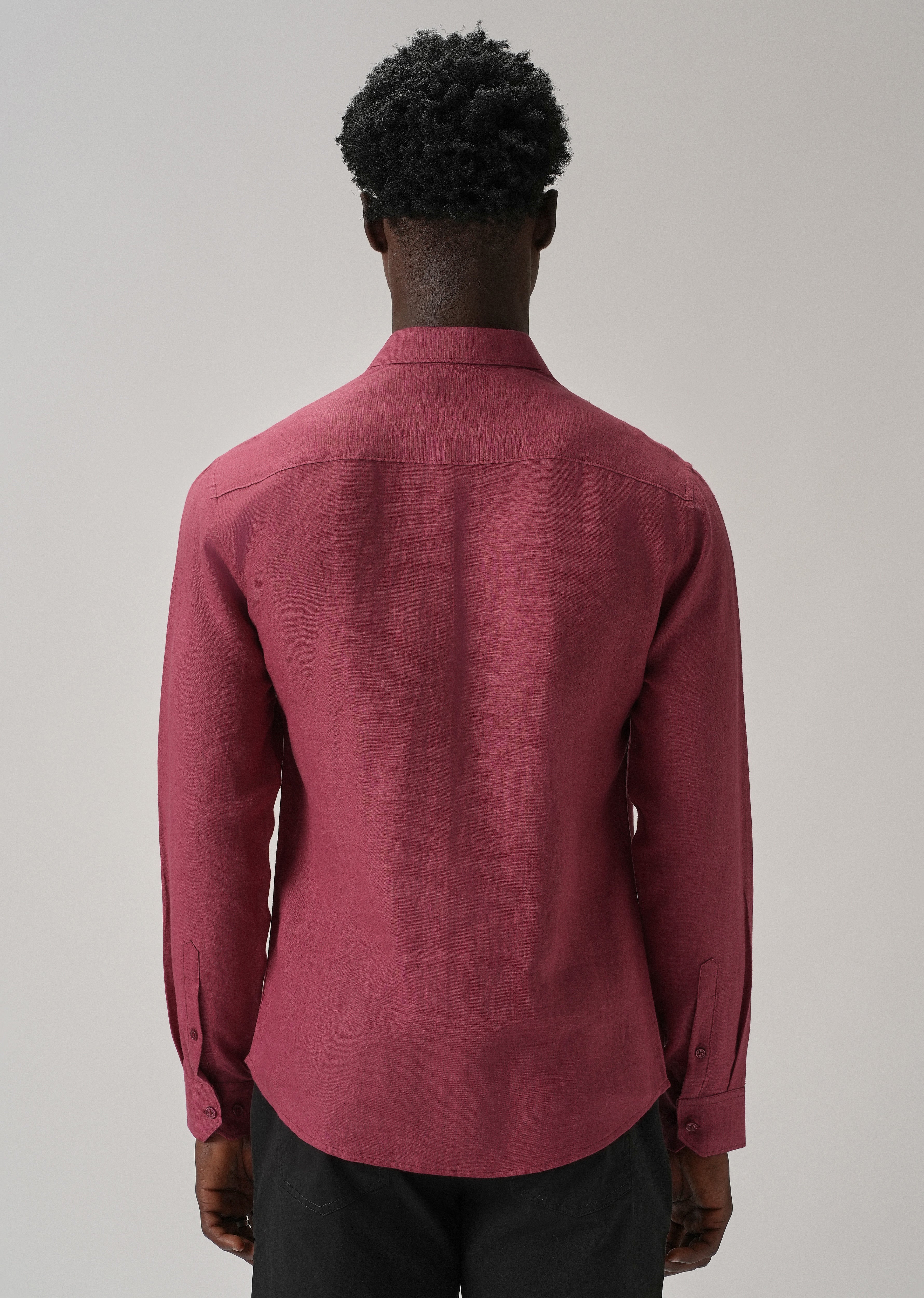 Rouge Pink Double Pocket 100% Pure Irish Linen Shirt