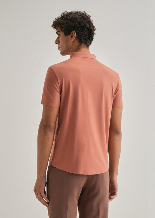 Rust Stripe Seamless Shirt
