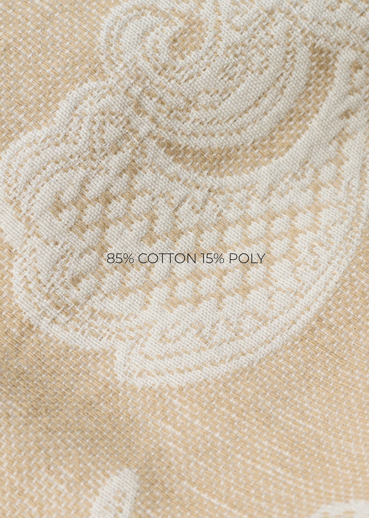 Beige Jacquard Floral Boxy Shirt