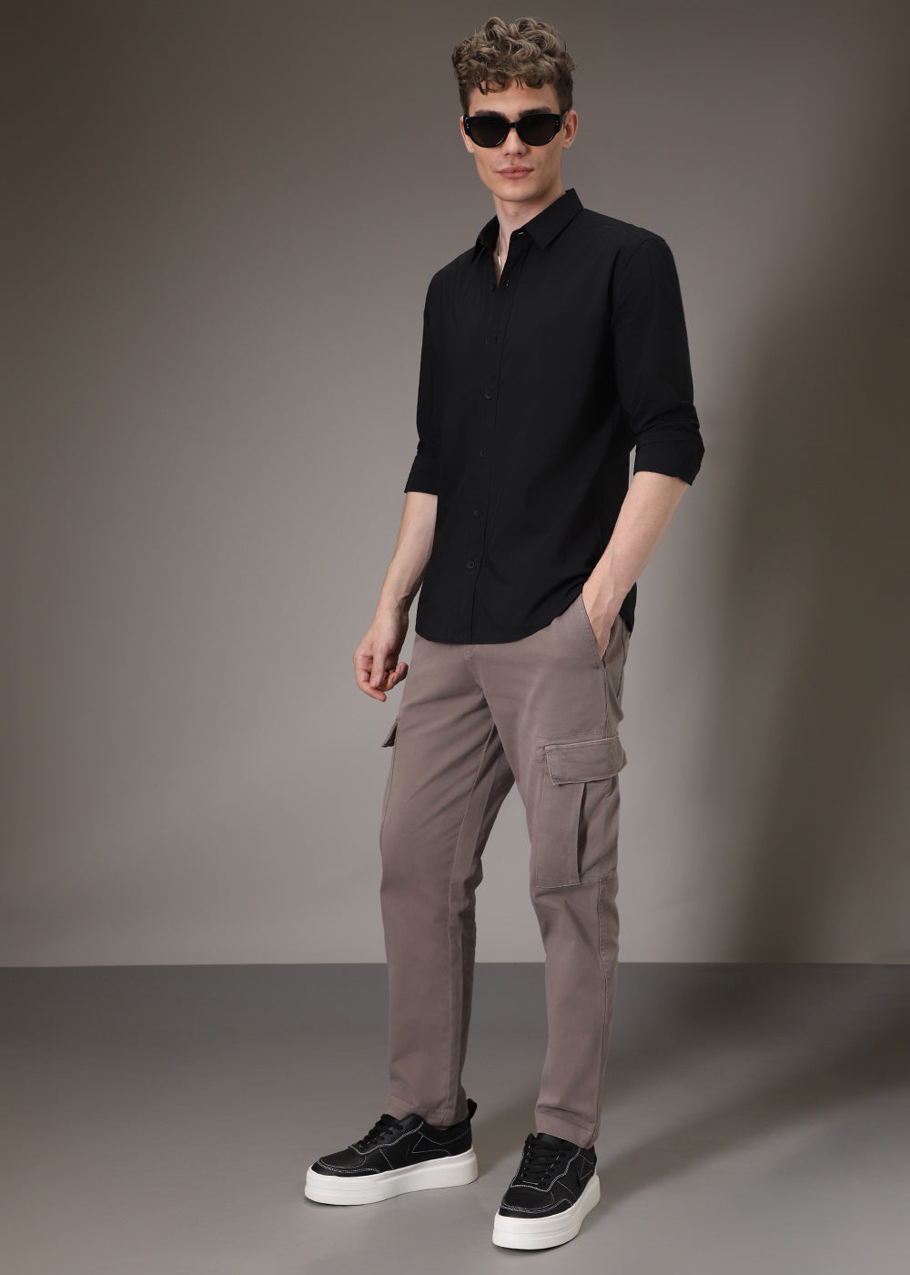 Sable Black Cotton Shirt