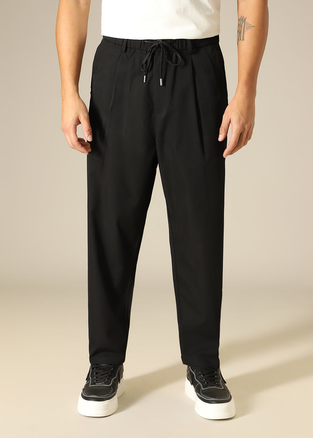 Sable Black Relaxed Fit Trouser