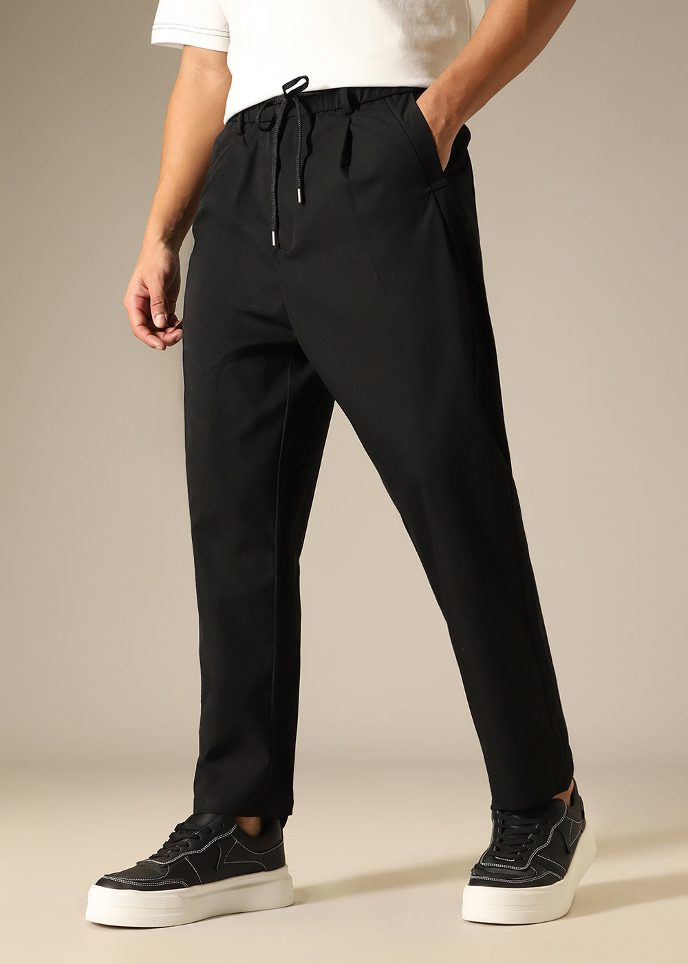 Sable Black Relaxed Fit Trouser