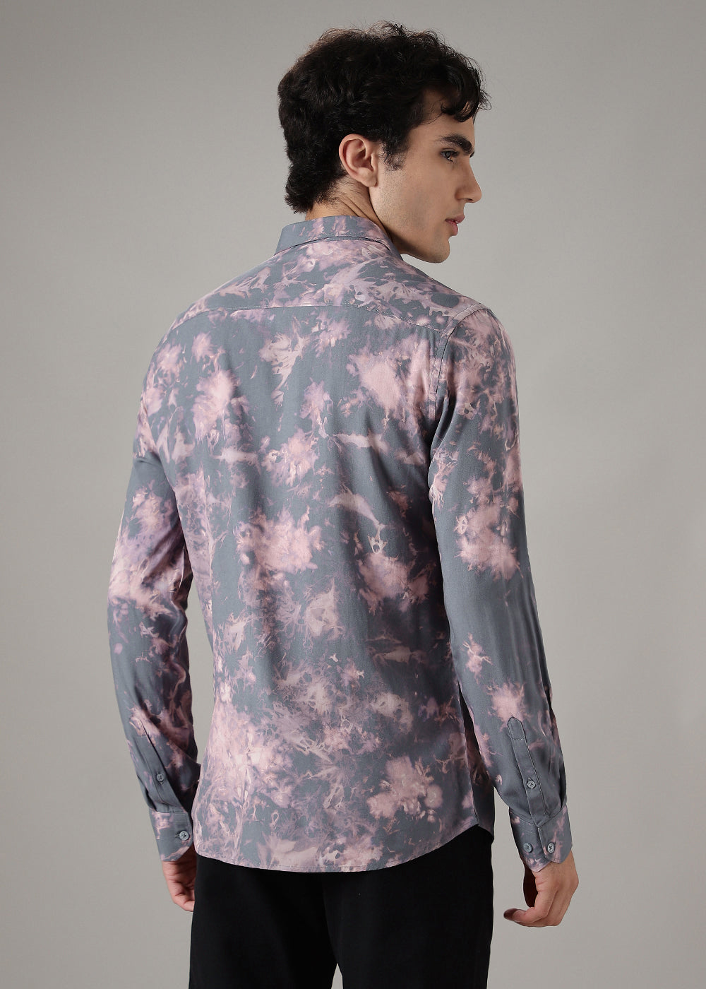 Sable Grey Abstract Printed Shirt