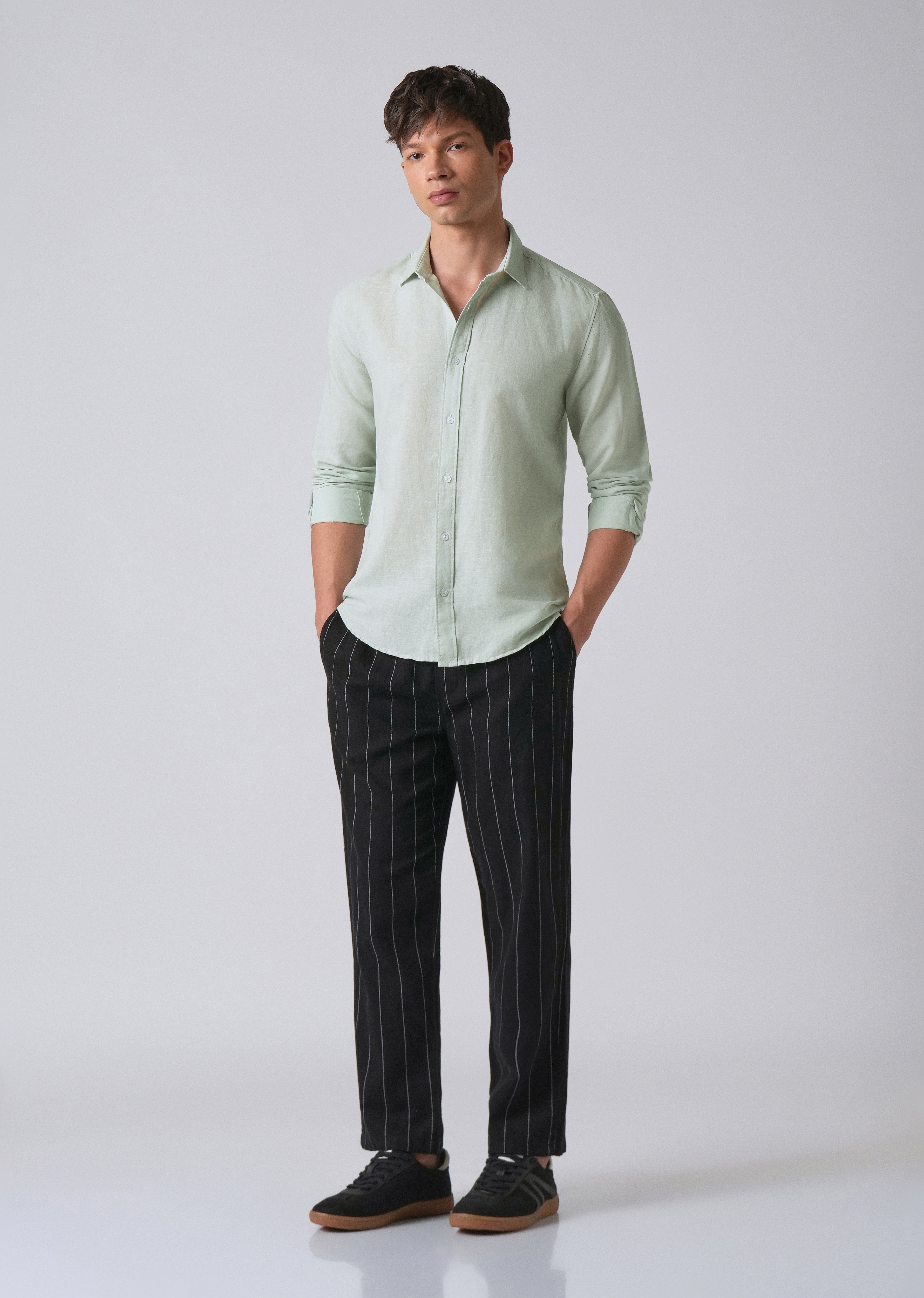 Sage Green Linen Shirt