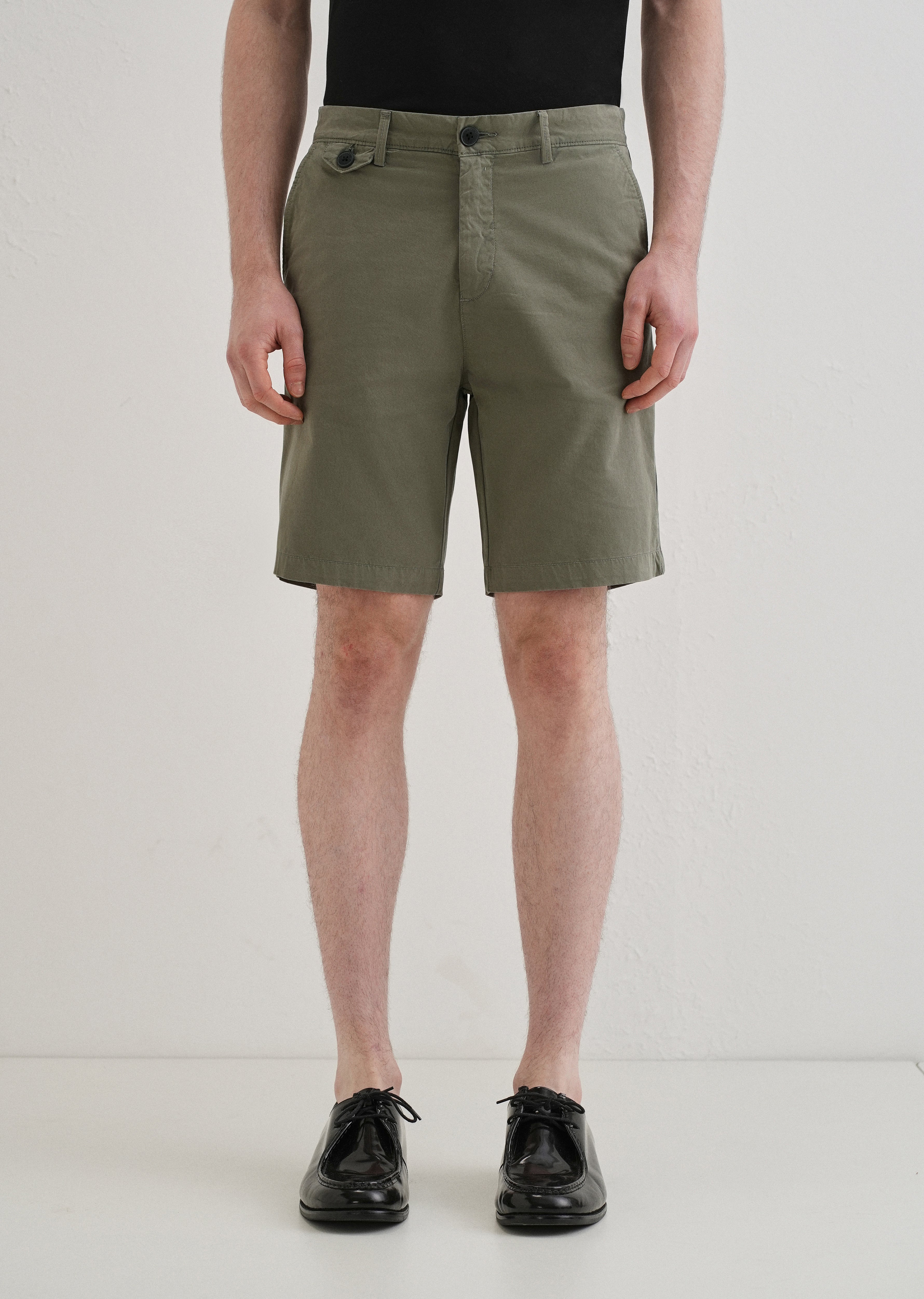Sage Green Cotton Shorts