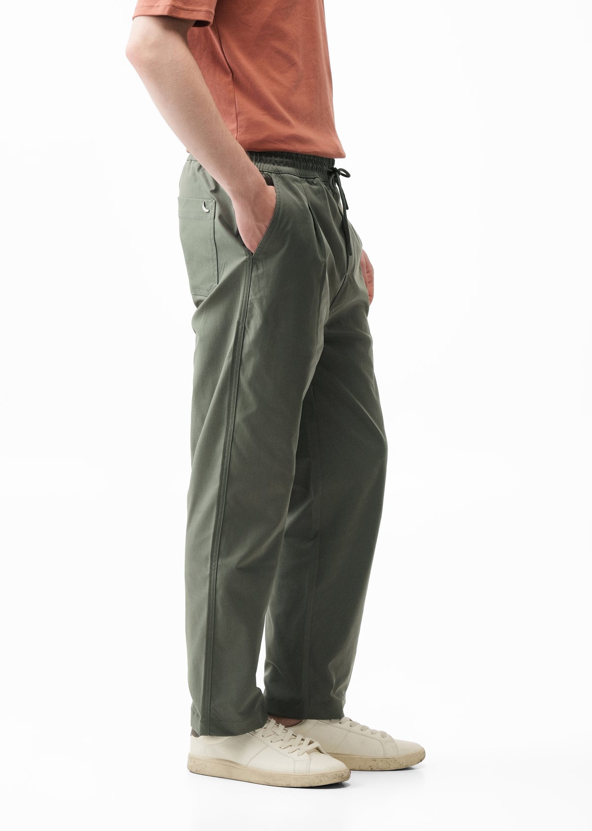 Sage Green Relaxed Drawstring Trouser