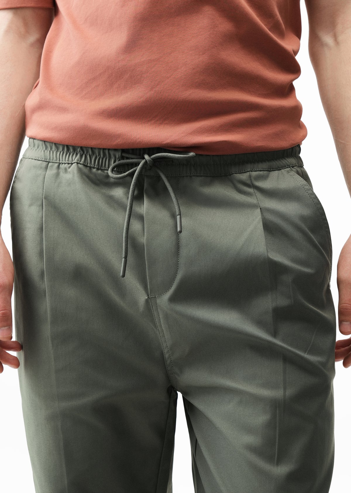 Sage Green Relaxed Drawstring Trouser